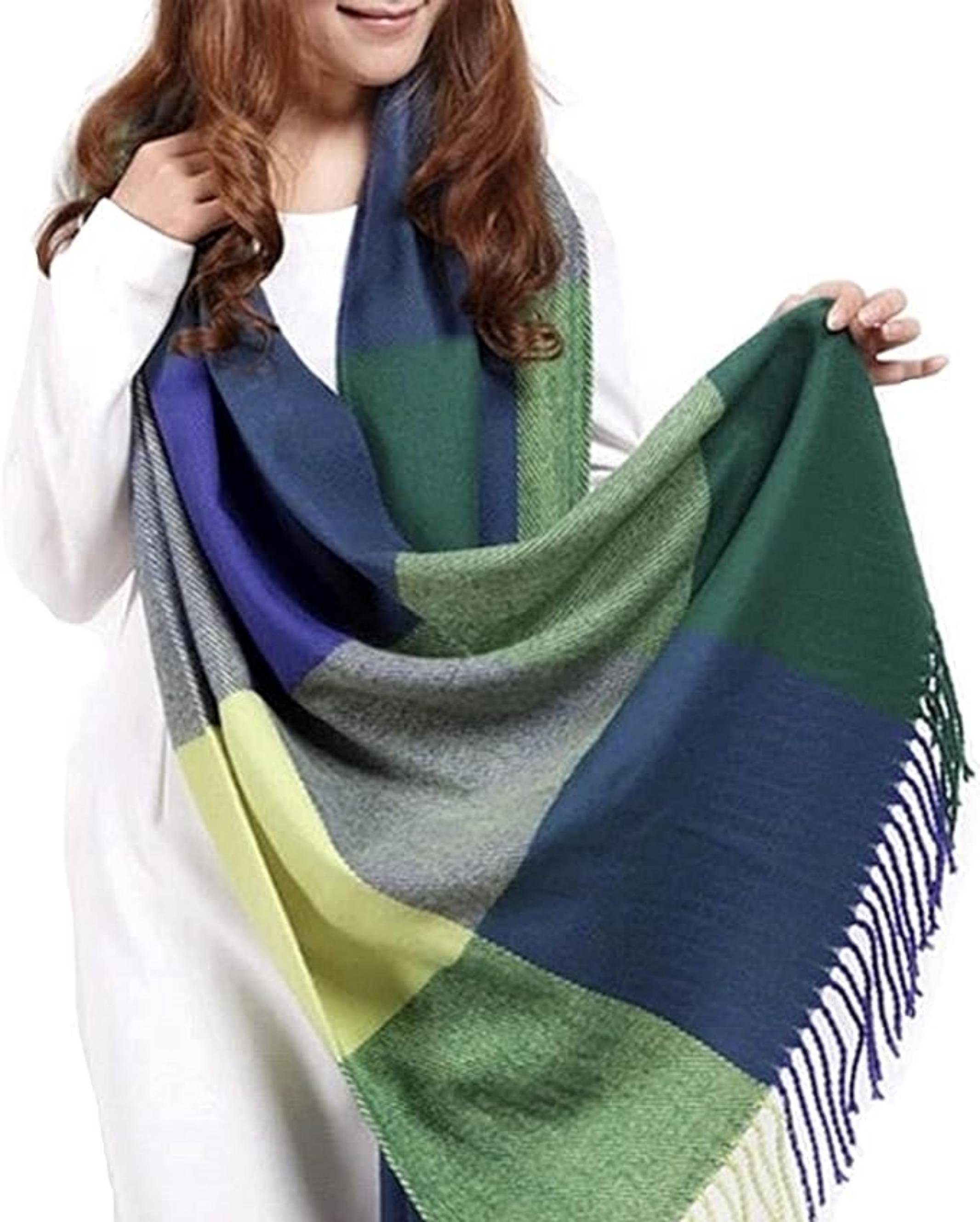 Coonoor Modeschal Karierter Damen Schal mit Fransen, im Oversize Look,für H günstig online kaufen