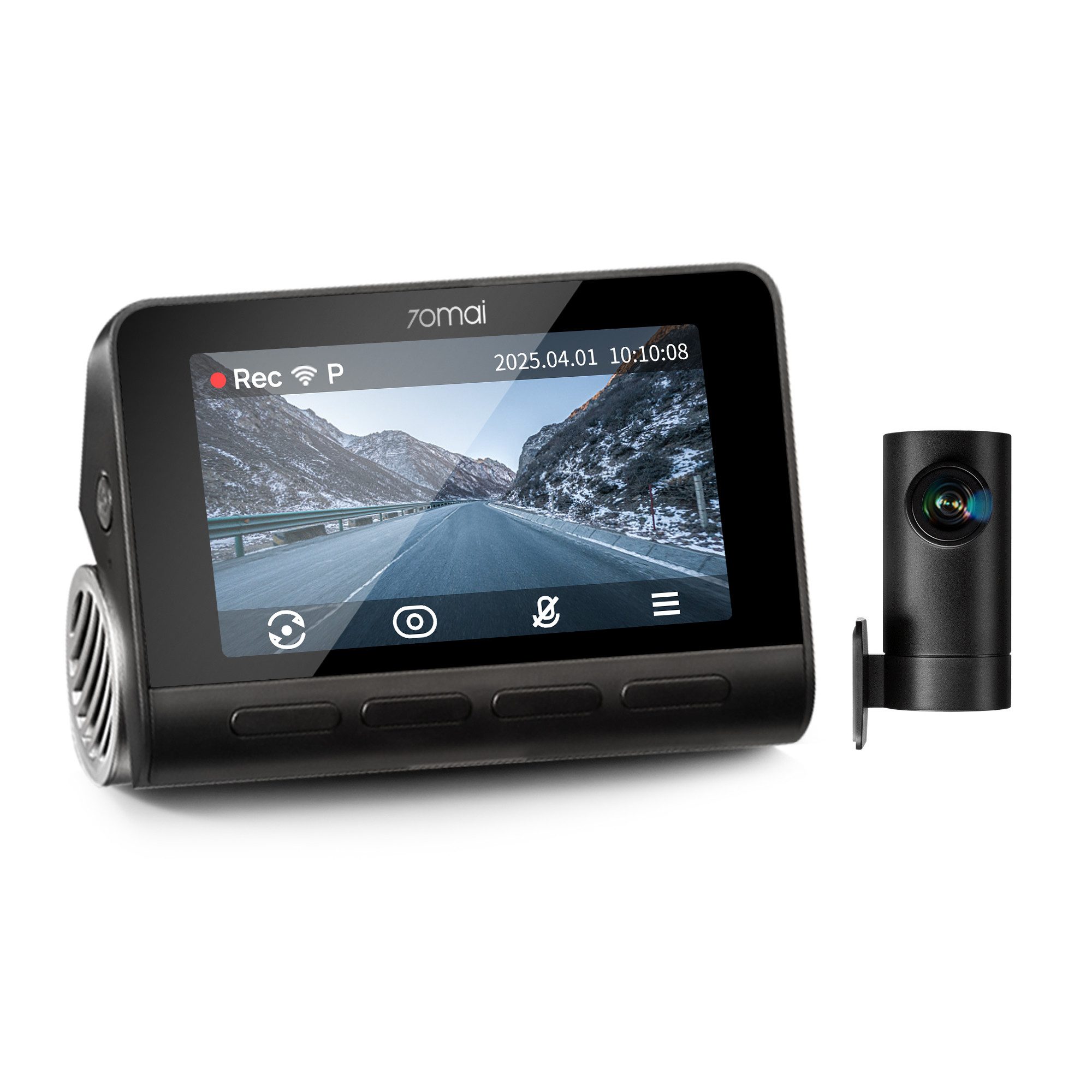70mai A810S 4K HDR Dashcam Auto, mit STARVIS 2 IMX678 Bildsensor, ADAS Dashcam (4K Ultra HD, WLAN (Wi-Fi), GPS, Super Nachtsicht, 3,0" Bildschirm, G-Sensor, Superkondensator)