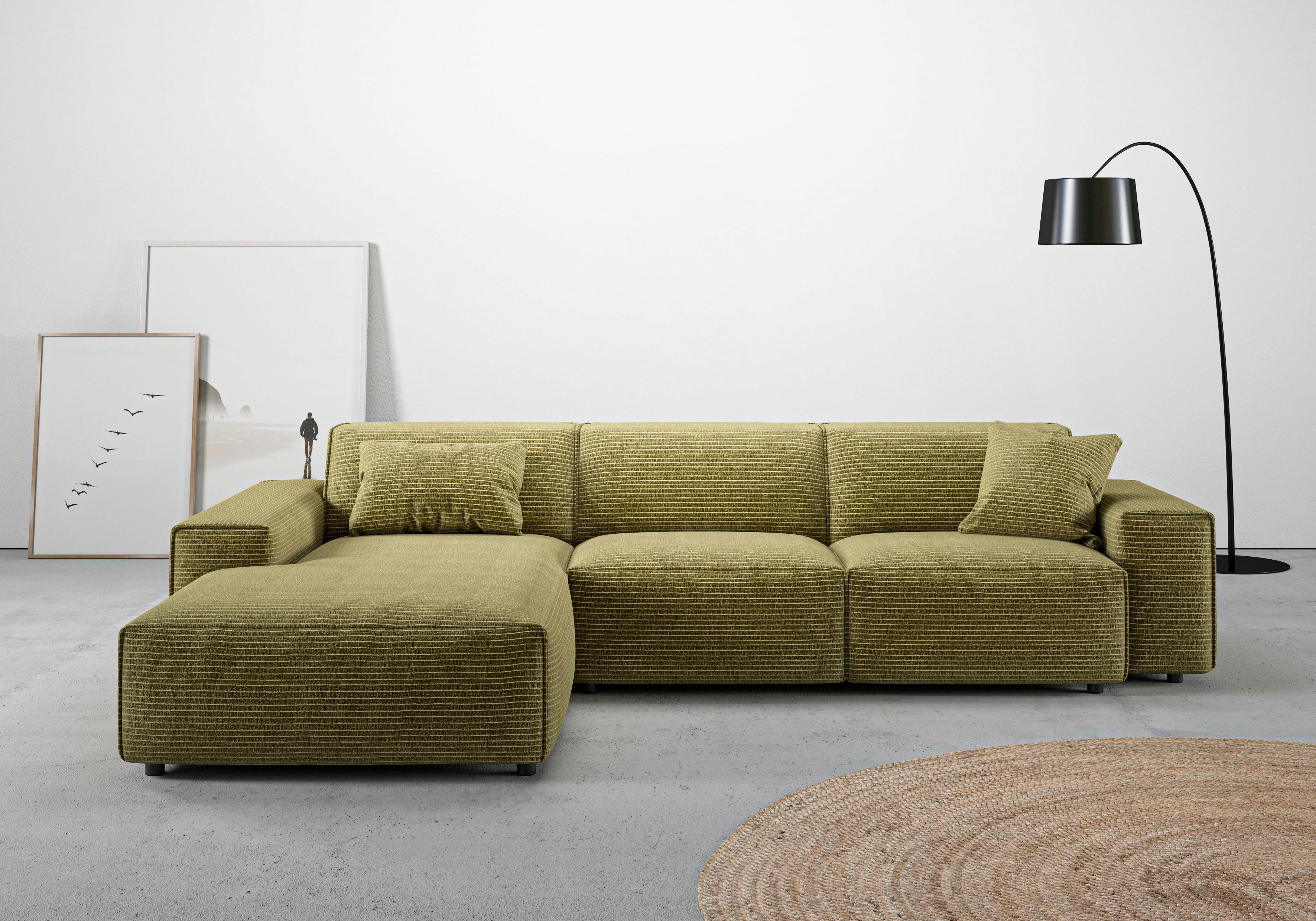 andas Ecksofa "Glimminge auch in Breitcord, Feincord, Bouclé + Easy care-Be günstig online kaufen