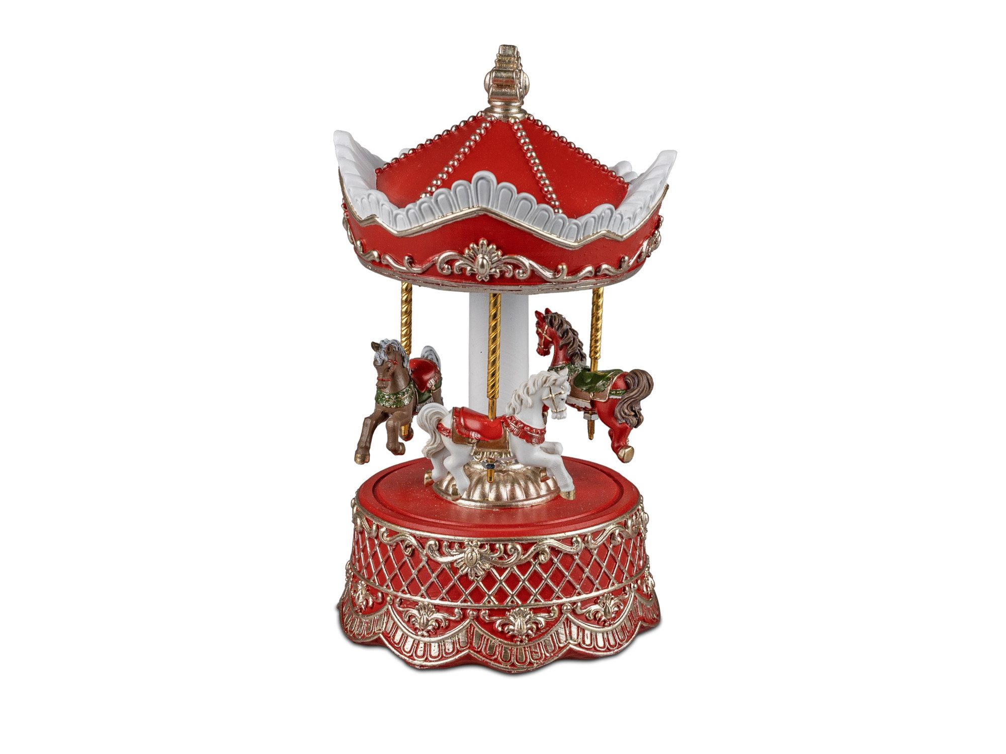 formano Dekoobjekt Spieluhr 719683 Weihnachtsdeko Rot Gold Jingle Bells 23 cm