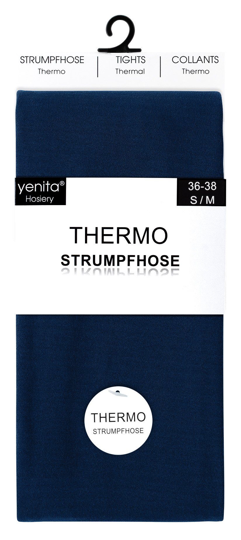 Yenita® Thermostrumpfhose (2 St) mit wärmenden blau Innenfleece