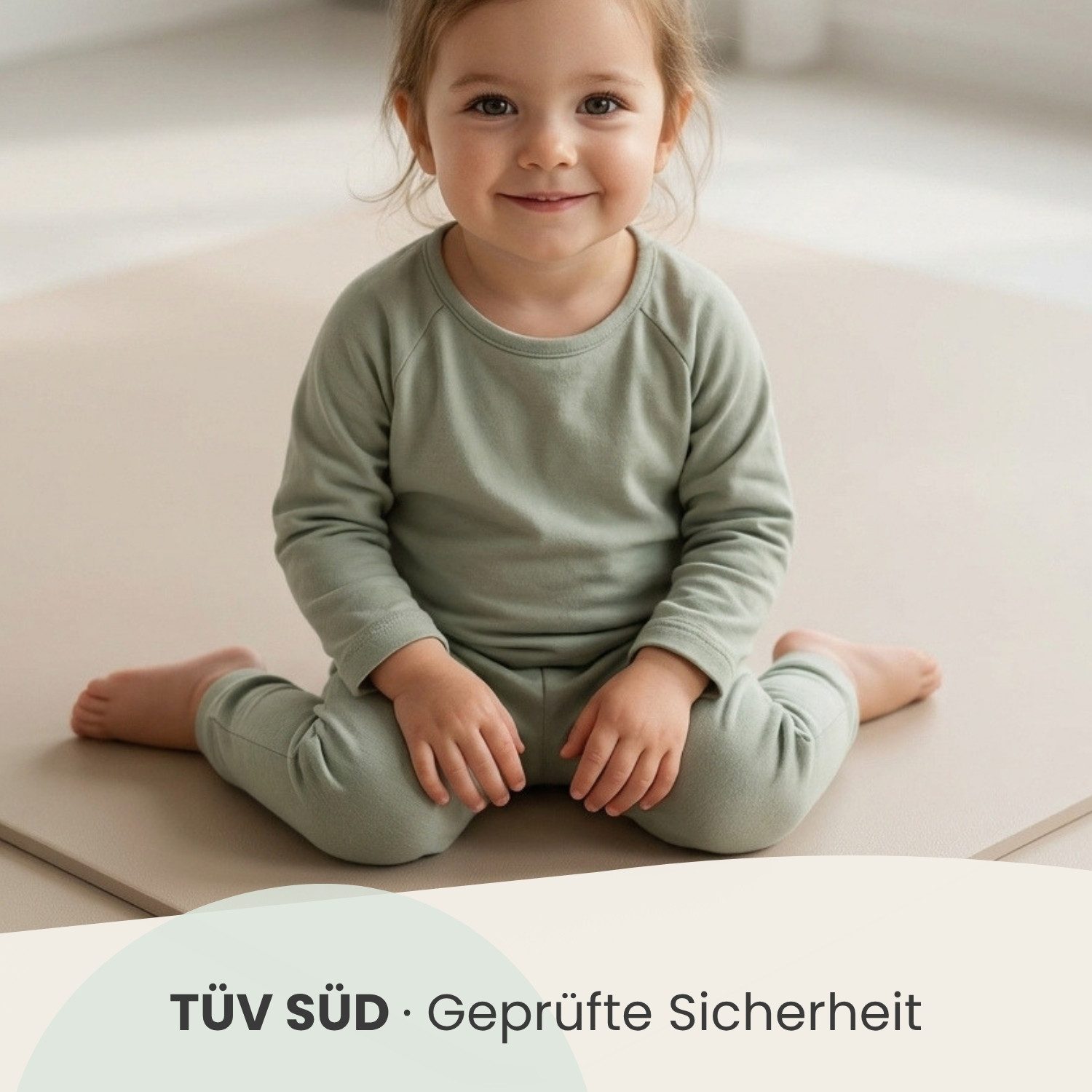 LittleTom Puzzlematte für Kinder - 9 Teile Spielmatte 30x30 cm - TÜV Geprüfte Krabbelmatte, (9-tlg), Spielunterlage für Drinnen und Draußen - Kinderzimmer Puzzleteppich