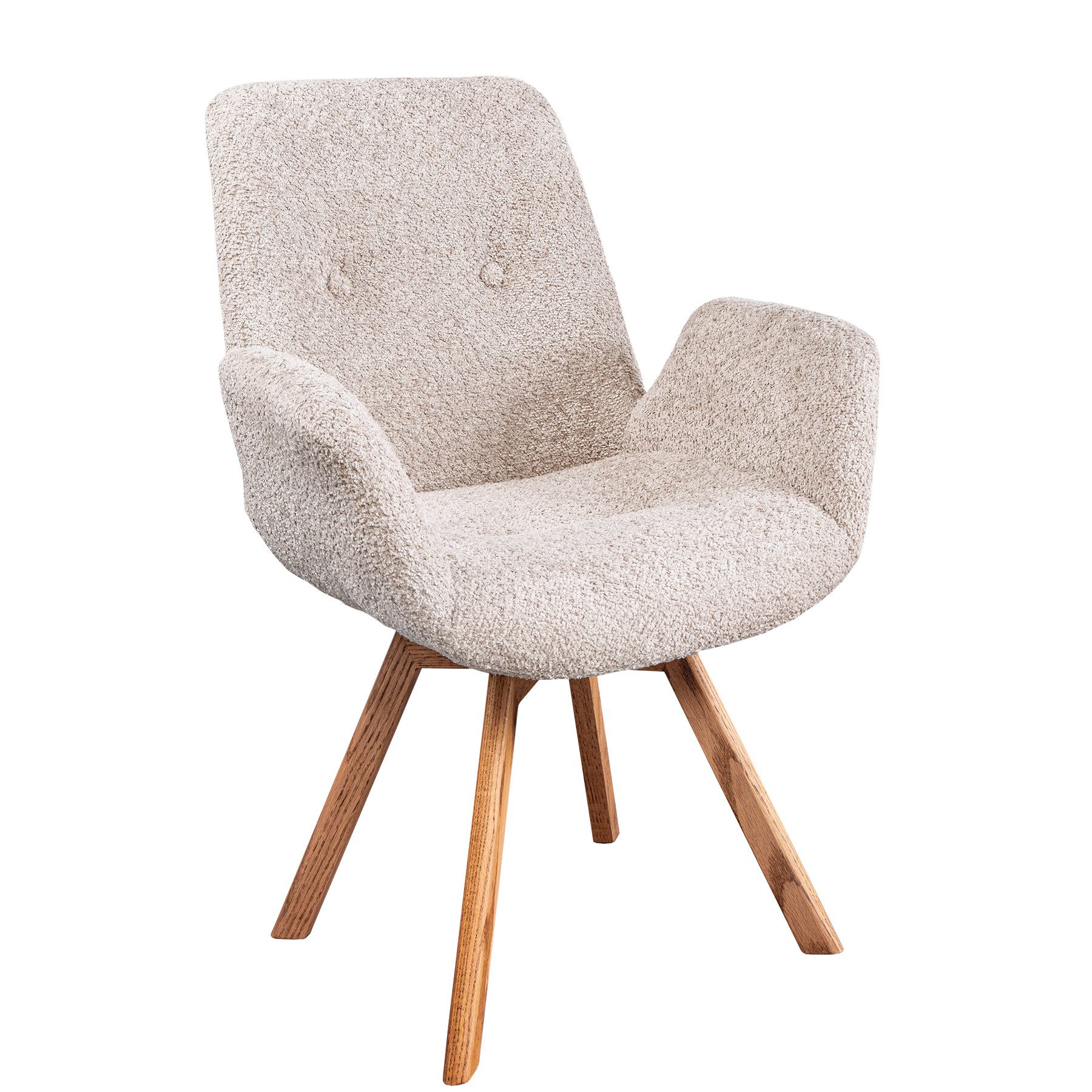 riess-ambiente Polsterstuhl BALTIC beige / natur günstig online kaufen