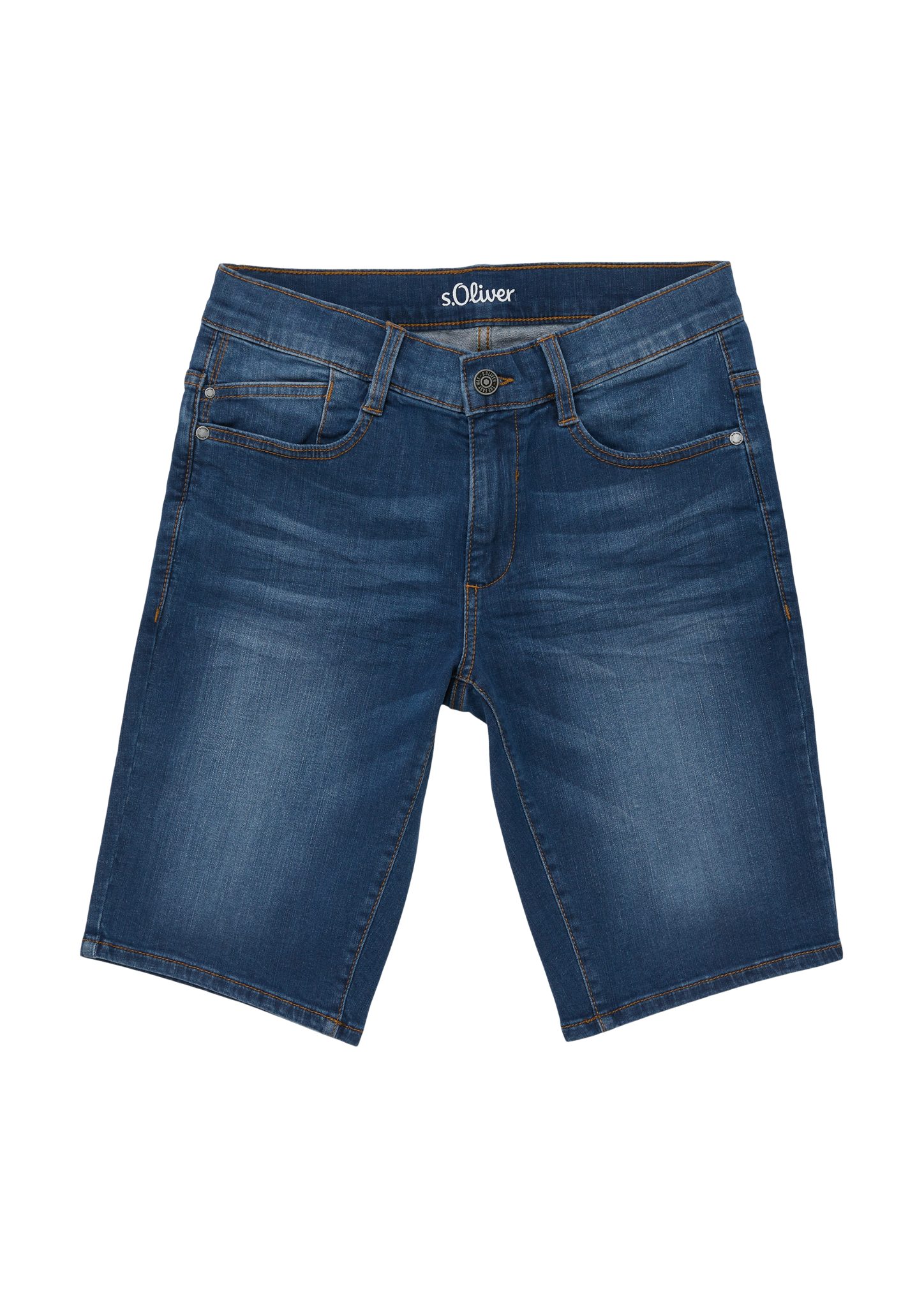 Jeans-Bermuda Kontrastnähte, / Slim Mid Waschung Fit / Jeansshorts / Seattle Leg Rise Regular s.Oliver