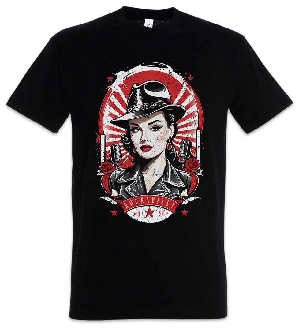 Urban Backwoods Print-Shirt Rockabella Beauty Herren T-Shirt Tattoo Rockabi günstig online kaufen