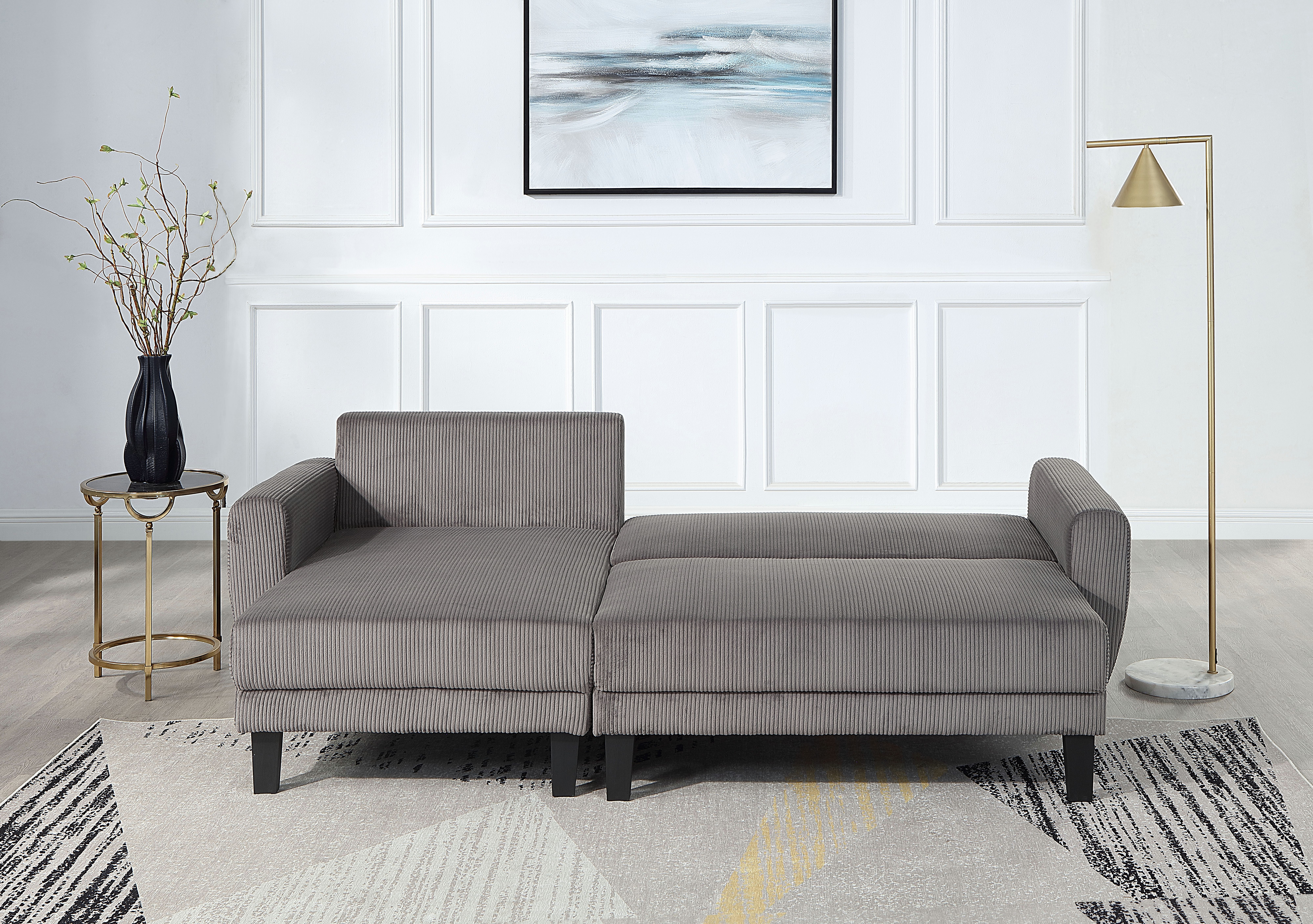 ATLANTIC home collection Ecksofa Leonid L-Form, mit Schlaffunktion und Bett günstig online kaufen