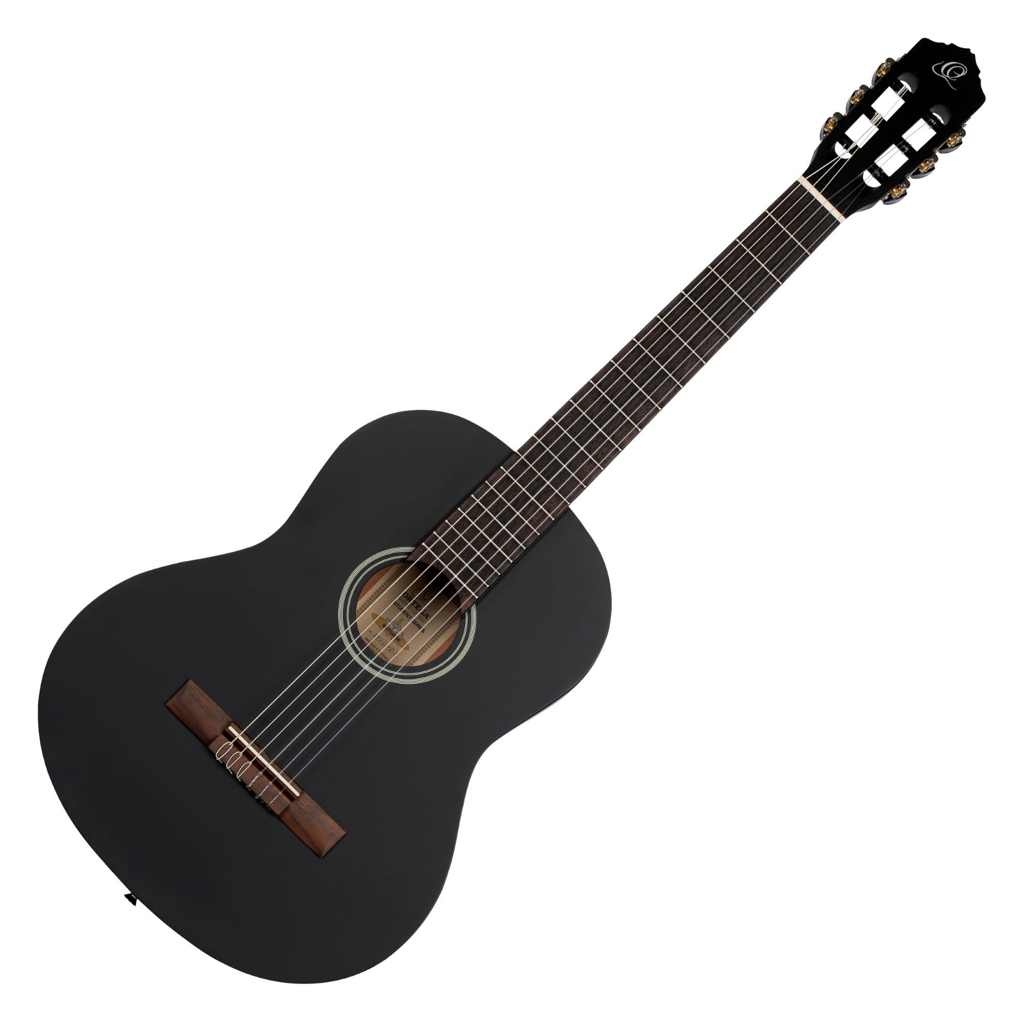 ORTEGA Guitars Konzertgitarre RST5MBK Konzertgitarre Schwarz matt 4/4 Student Series, Standard, Mattes Naturfinish und klassische 4/4-Größe