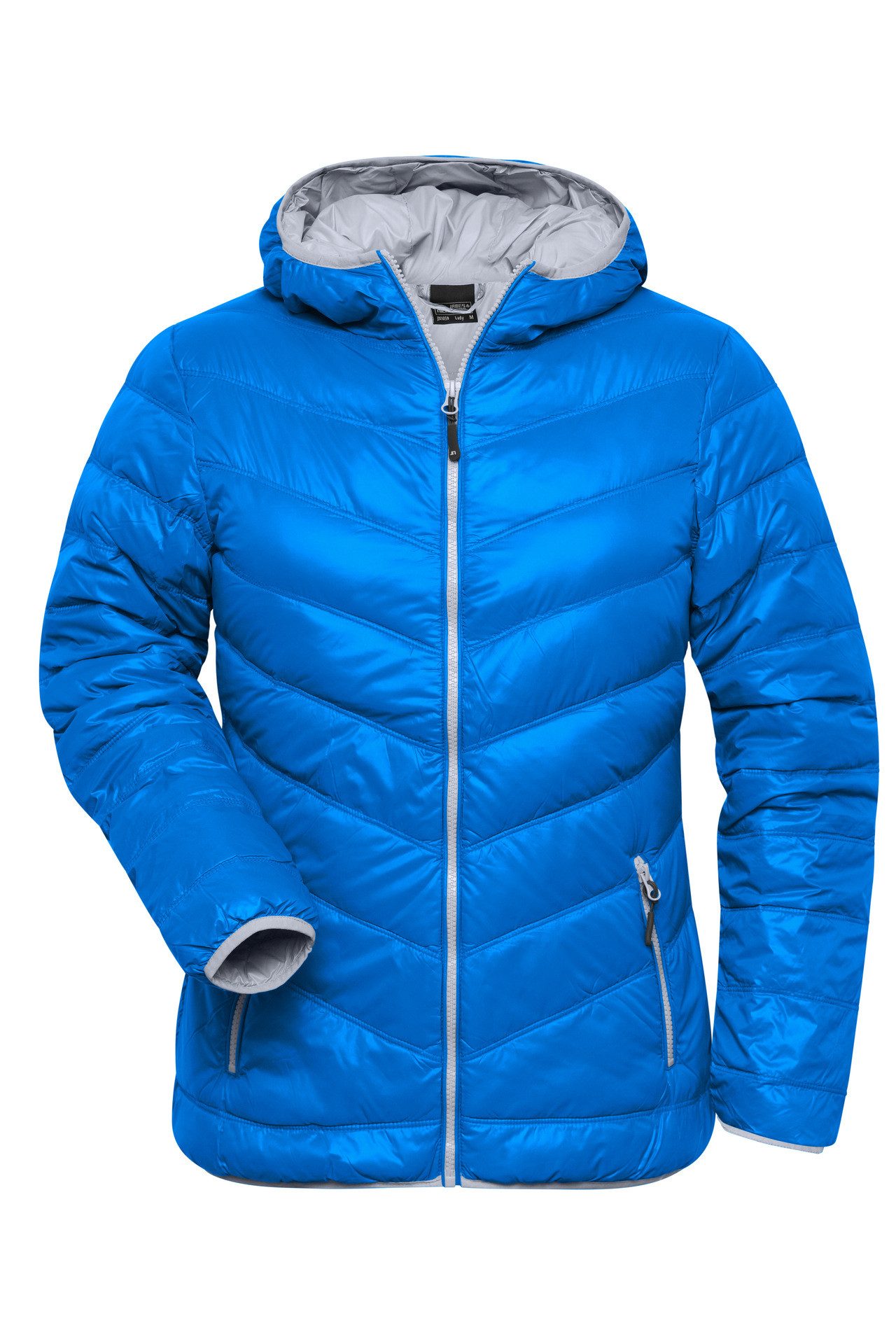 James & Nicholson Daunenjacke Taillierte, sehr leichte Damen Daunenjacke in trendiger Optik JN1059 Wind- und wasserabweisendes Material mit leichtem Glanz
