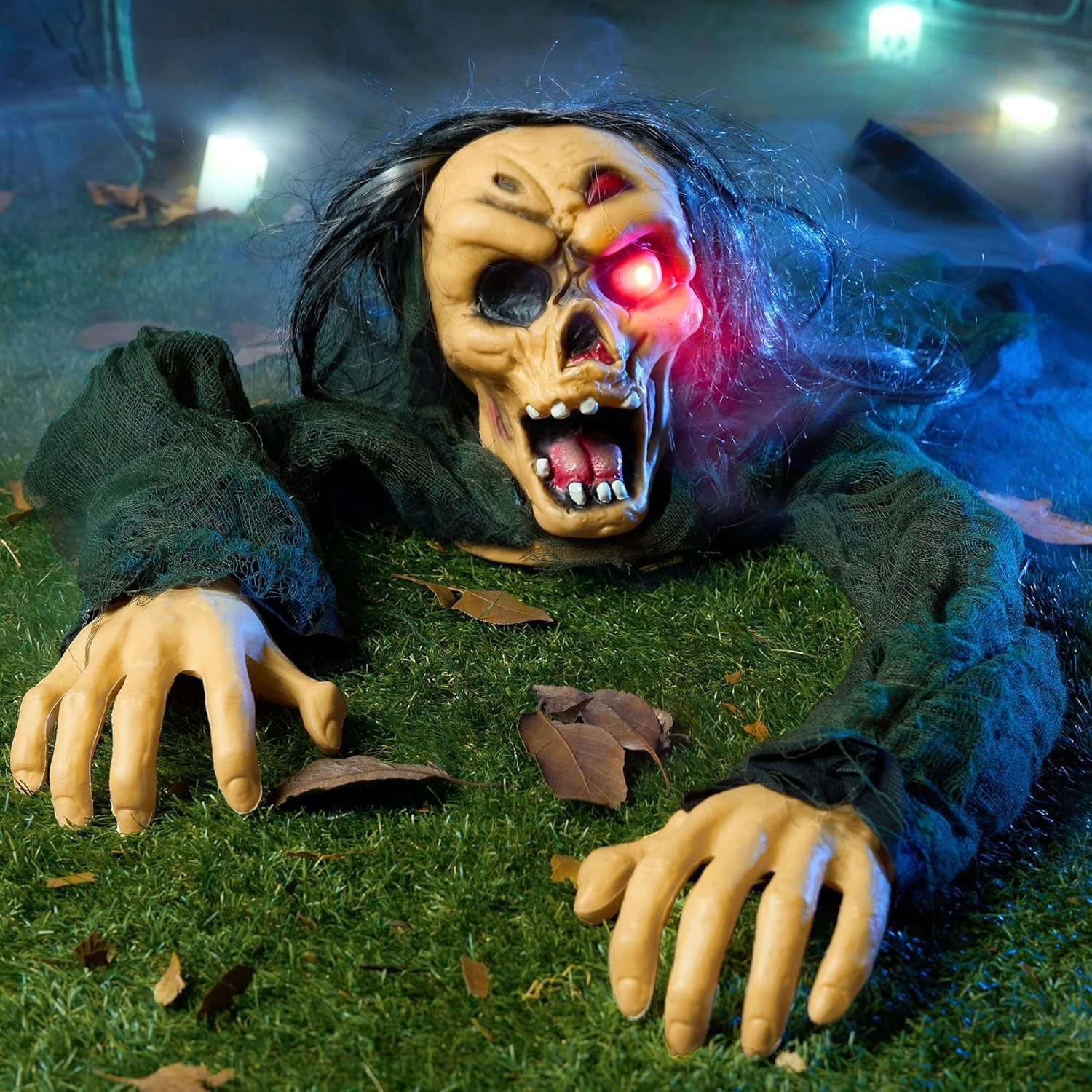 JOYIN Dekoobjekt JOYIN Halloween Zombie Groundbreaker grün, animiert, LED & Sound – Bild 4 von 5