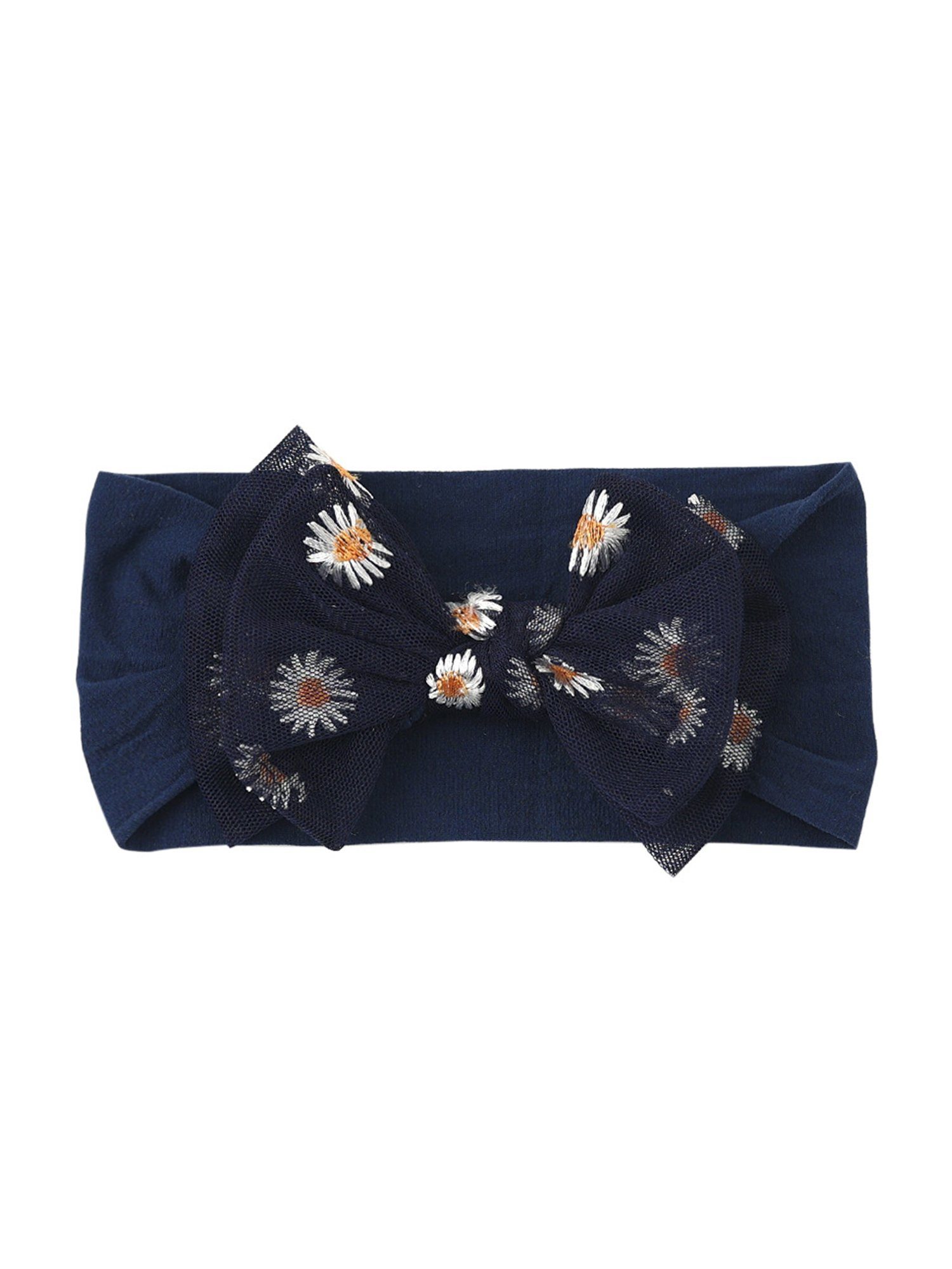 LAPA Haarband Baby Mädchen Stirnband, Gänseblümchen Stirnband, 1-tlg. Navy blau