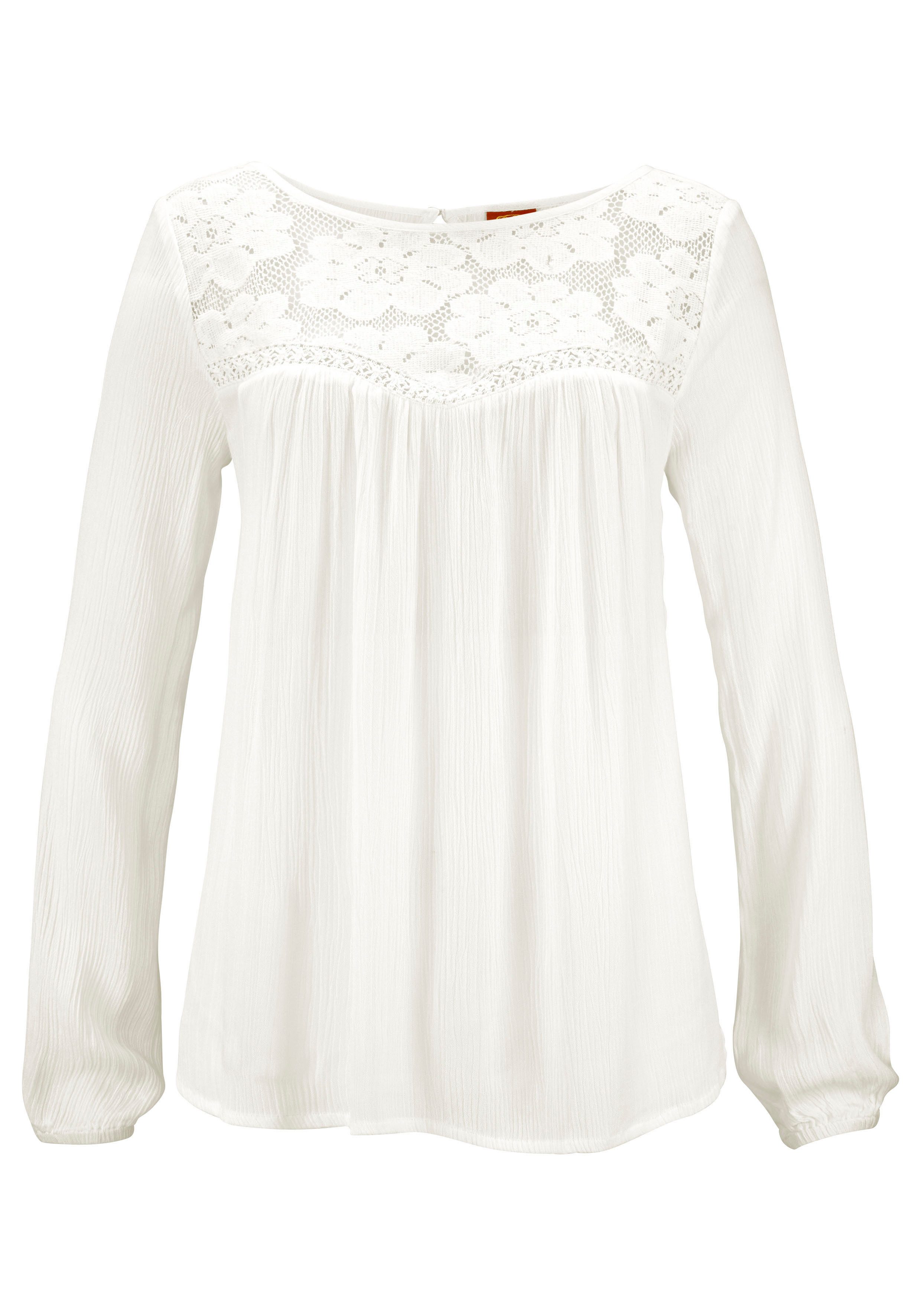 Buffalo Spitzenbluse, aus gewebter Viskose, sommerlich, Boho-Style günstig online kaufen