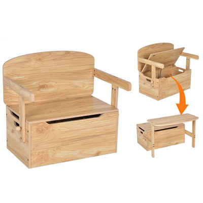 COSTWAY Kinderschreibtisch, mit Stuhl Set, Sitzbank mit Stauraum, 60x34x57cm