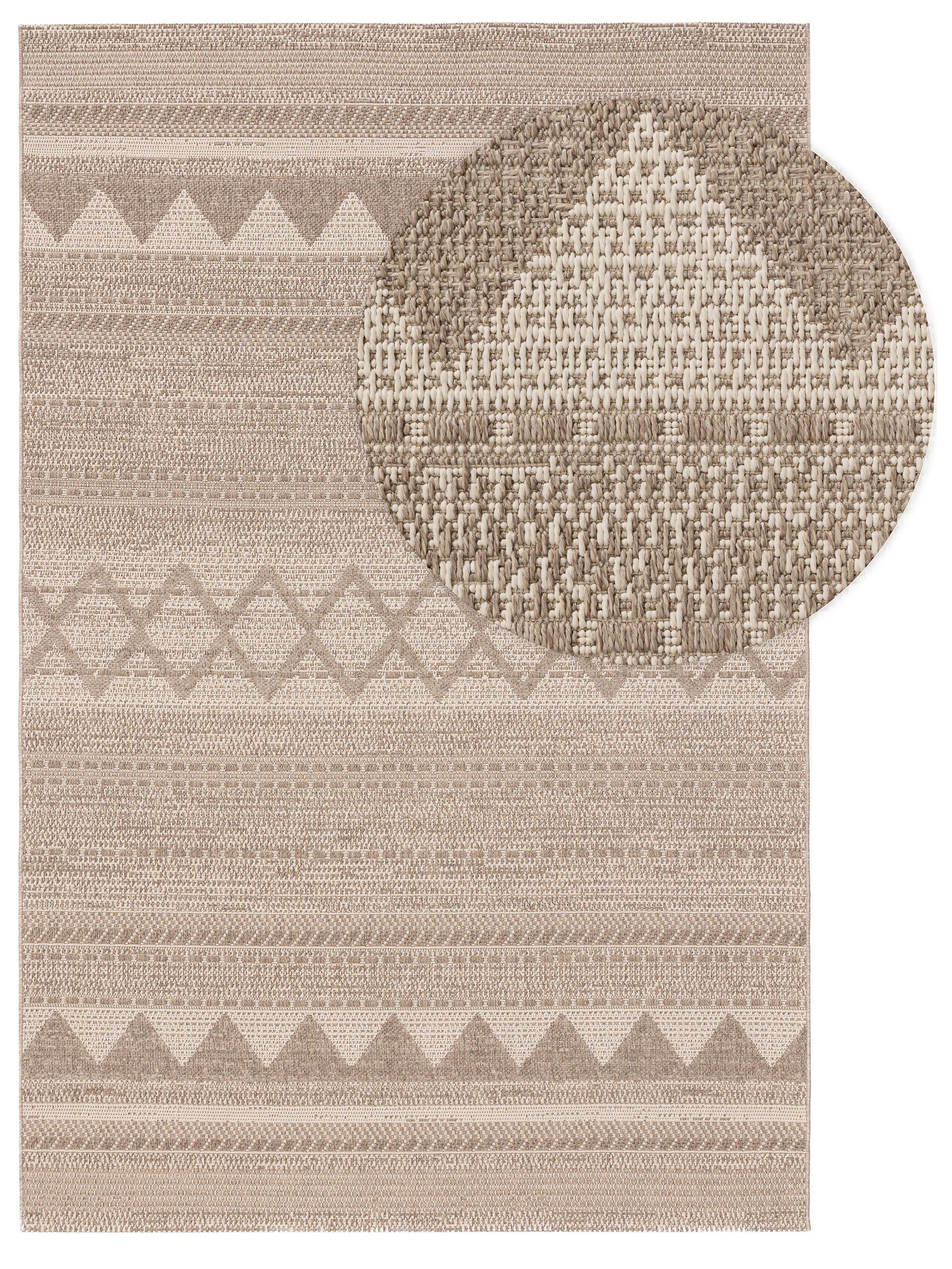 Outdoorteppich Naoto, benuta, mm, rechteckig, 5 Kunstfaser, Ethno-Style,  Berber, Wohnzimmer Höhe
