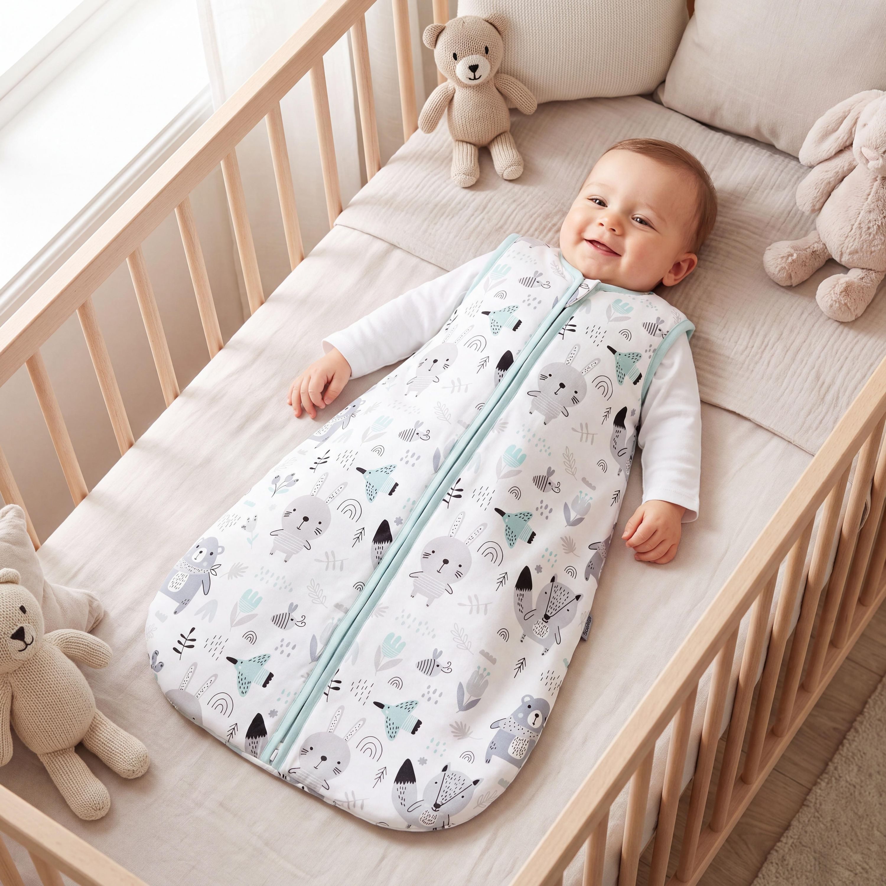 TupTam Babyschlafsack Kugelschlafsack ohne Ärmel 2.5 TOG Ganzjahr – Bild 3 von 5