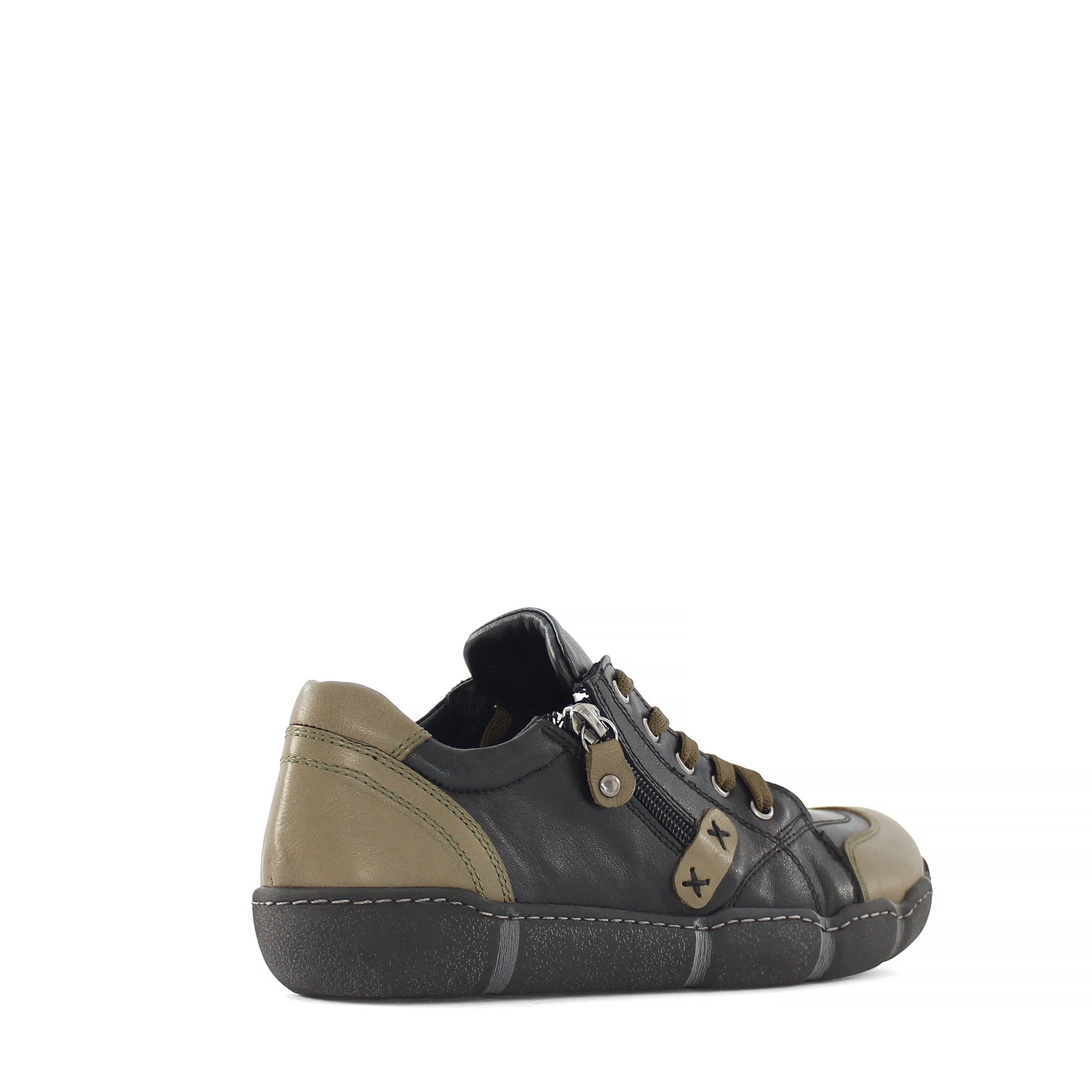 Celal Gültekin 288-31101 Schnürschuh Schnürschuhe mit Lederdesign sowie einem seitlichen Reißverschluss.