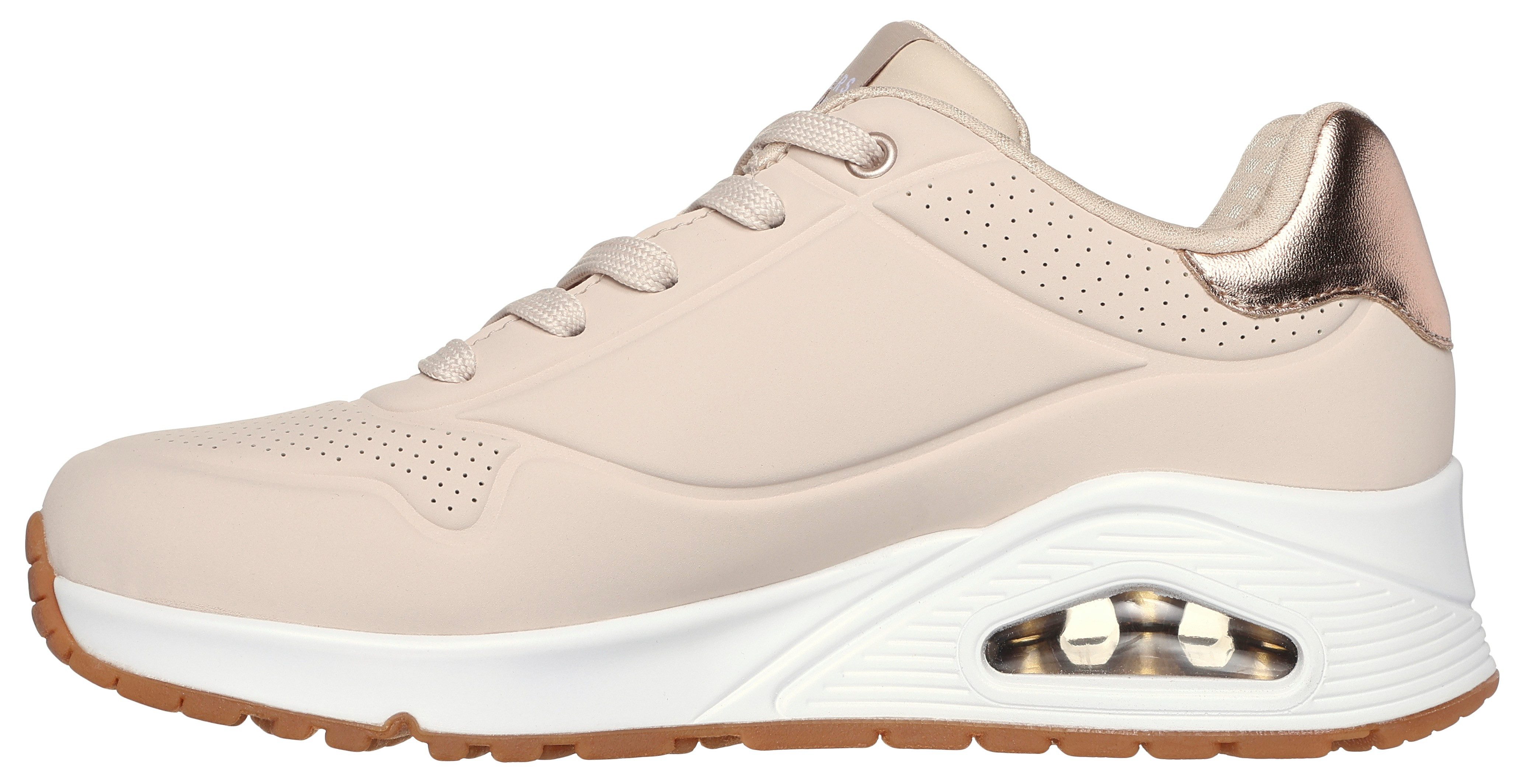 Skechers UNO GOLDEN AIR Sneaker Freizeitschuh, Halbschuh, Schnürschuh mit Metallic-Einsatz – Bild 4 von 5