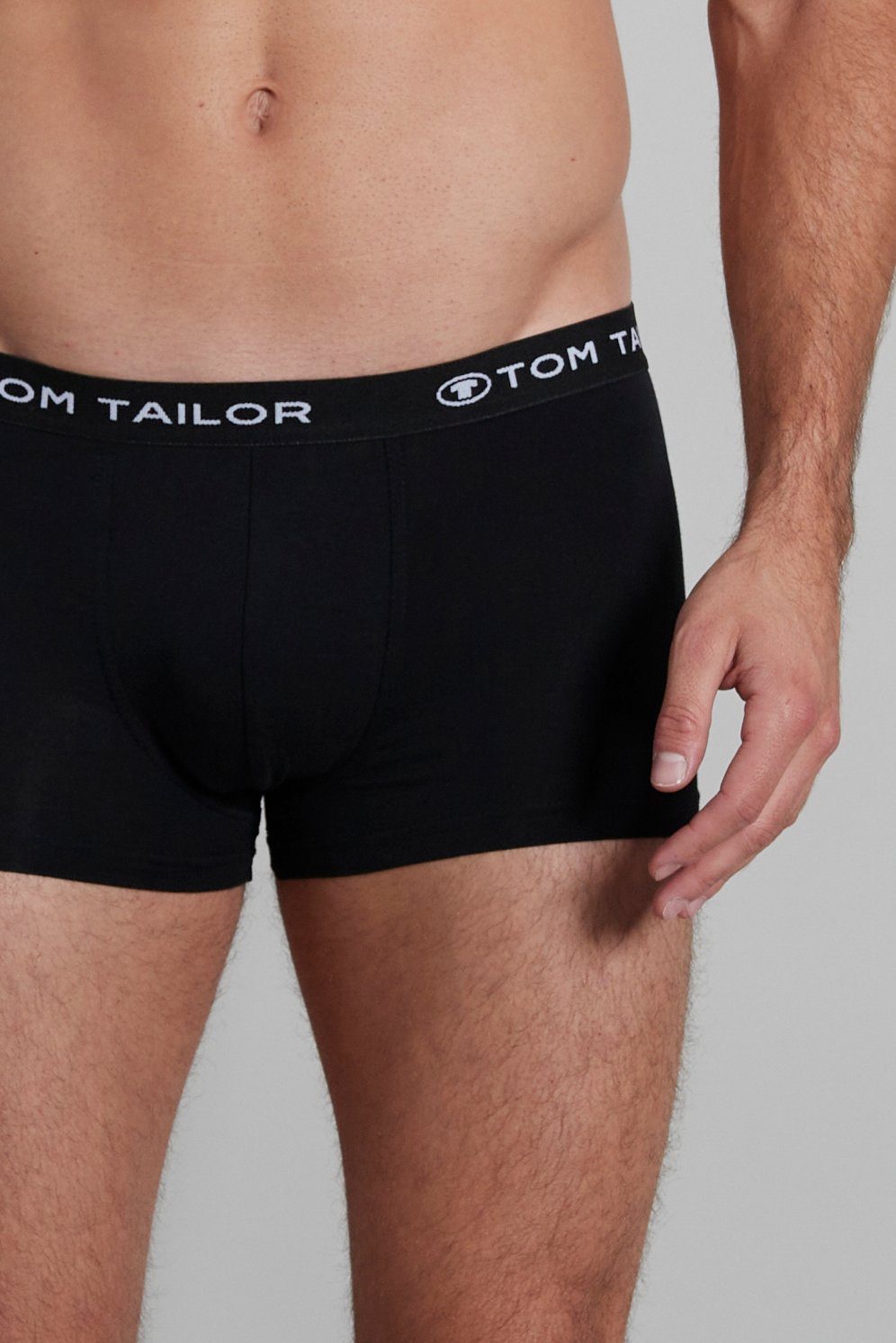 TOM TAILOR Hip uni TAILOR 5er Pack Pants (5-St) TOM schwarz-dunkel-uni schwarz Herren Boxershorts