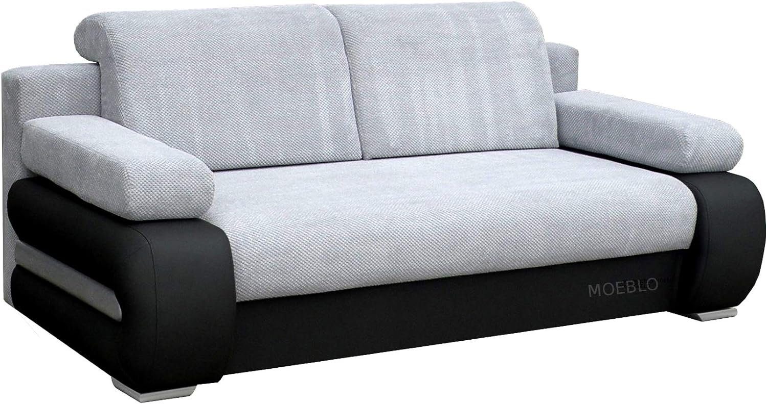 MOEBLO Schlafsofa York, Couch für Wohnzimmer, Sofagarnitur Polstersofa Wohnlandschaft, mit Schlaffunktion und Bettkasten