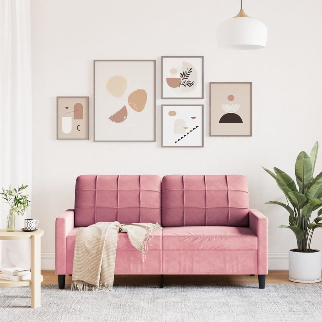 vidaXL Sofa 2-Sitzer-Sofa Rosa 140 cm Samt günstig online kaufen