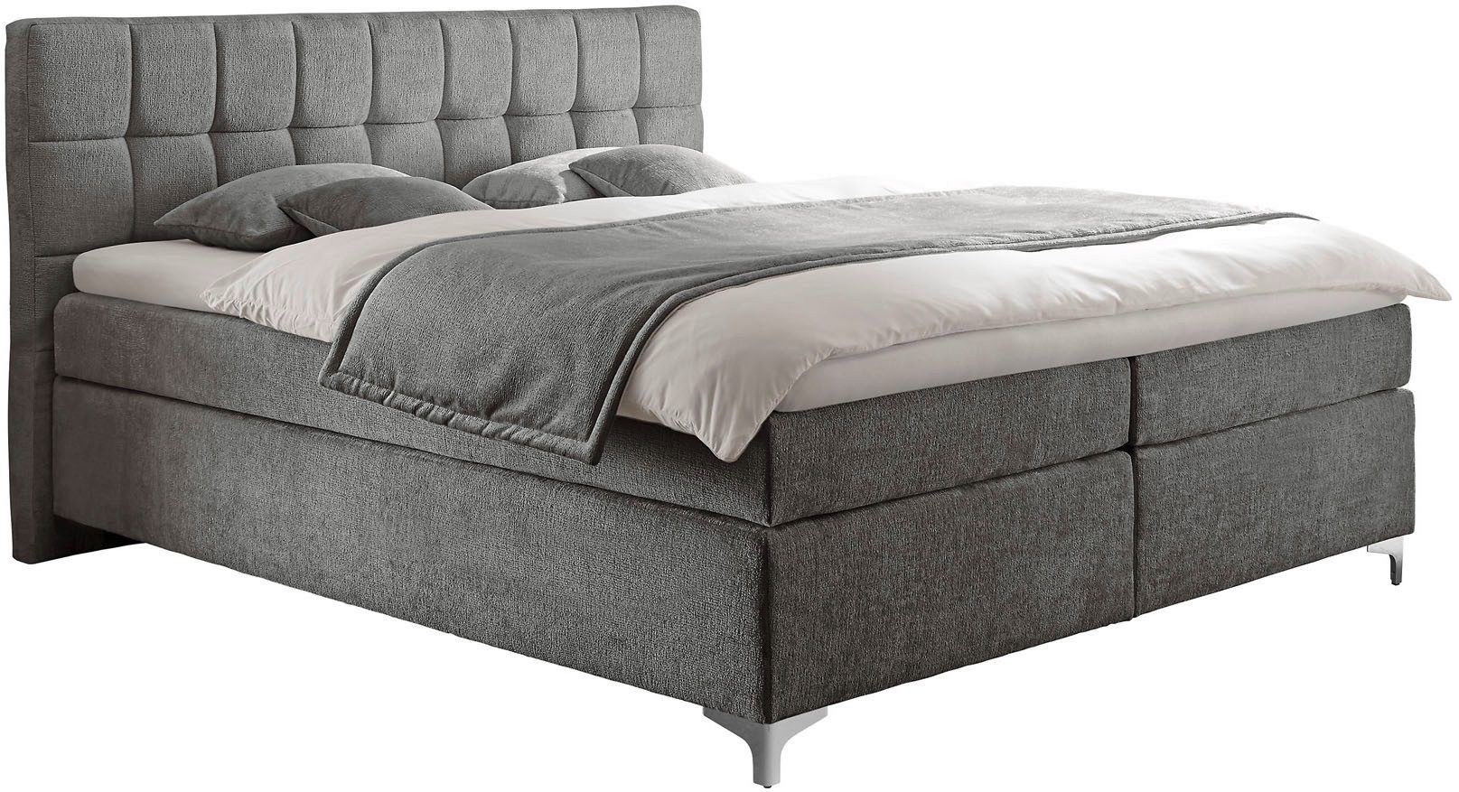 hapo Boxspringbett Neyla erhältlich in den Breiten 100, 160, 180 & 200cm, in verschiedenen Matratzenqualitäten, Härtegraden und Farben verfügbar