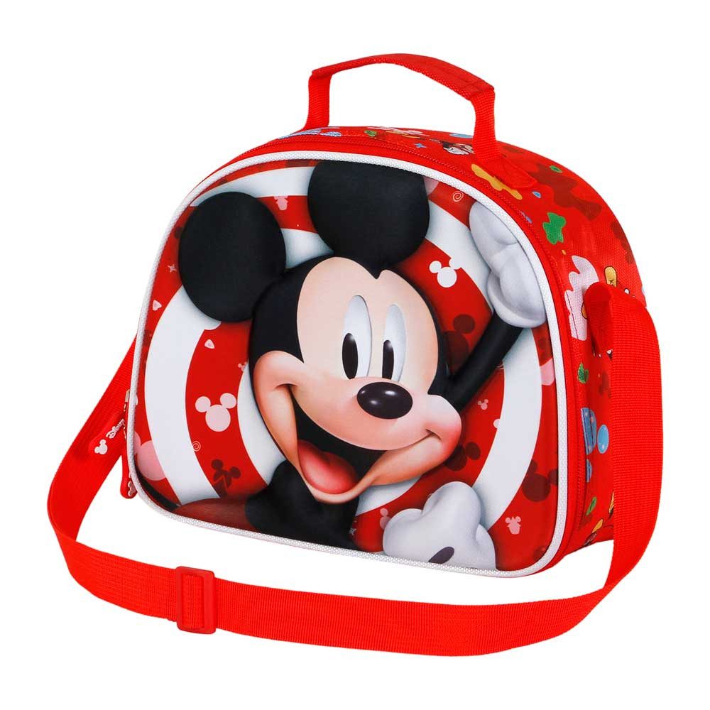 Karactermania Kindergartentasche Disney Micky Maus Frühstückstasche Kinder Umhängetasche Lunch Bag, Isolierende Innenauskleidung