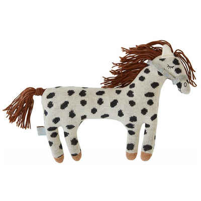 OYOY Kuscheltier Little Pelle Pony, Pferd, Stofftier, Kuschelpferd, Dekokissen, Kinderkissen, weiß/schwarz
