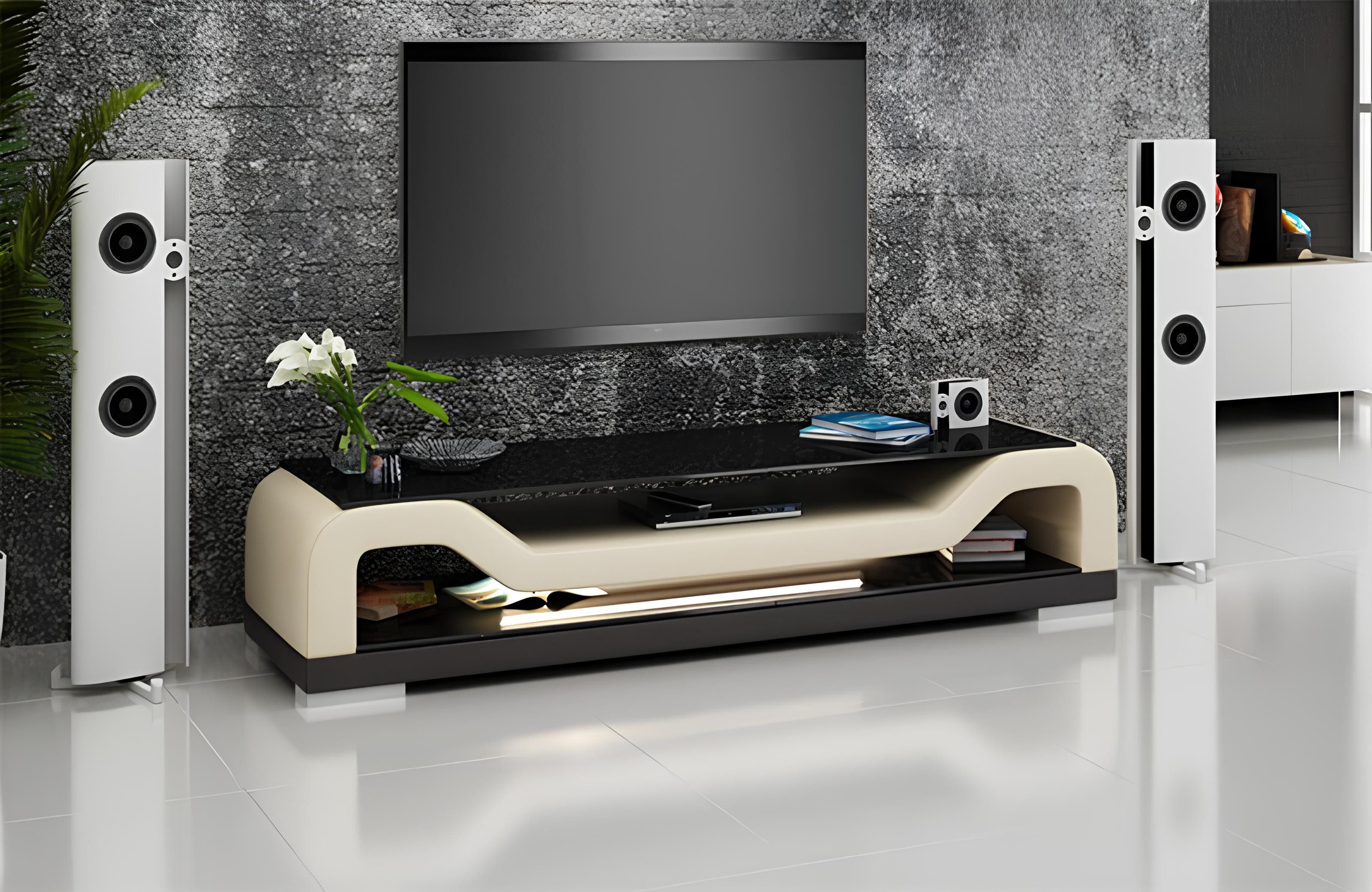 Lowboard rtv TV Sideboard in modernem Design mit Stauraum für Geräte