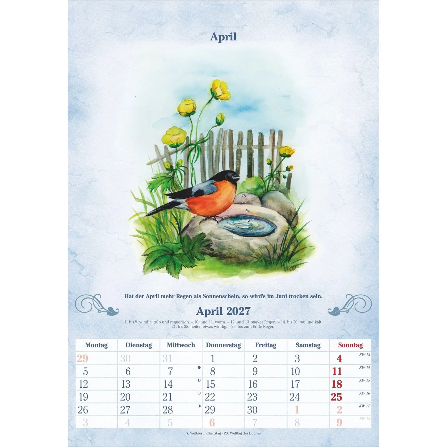 Wandkalender 100-jähriger Kalender 2027 – Bild 3 von 5