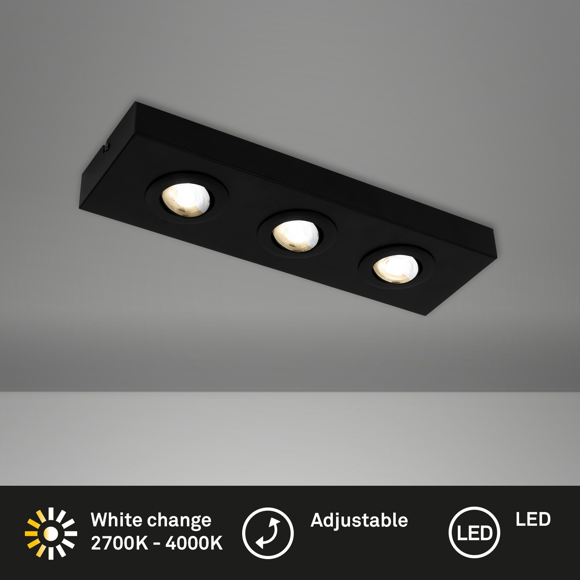 Deckenleuchte Leuchten Briloner LED verbaut, 3996035, Neutralweiß, Warmweiß fest