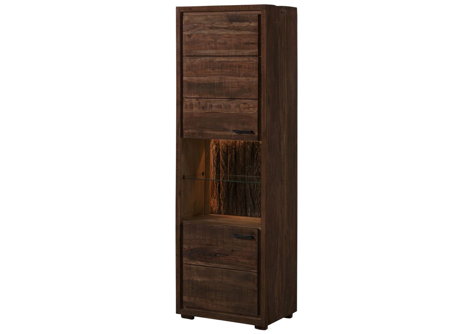 Massivmoebel24 Standvitrine #202 (Vitrine Akazie 58x40x180 günstig online kaufen