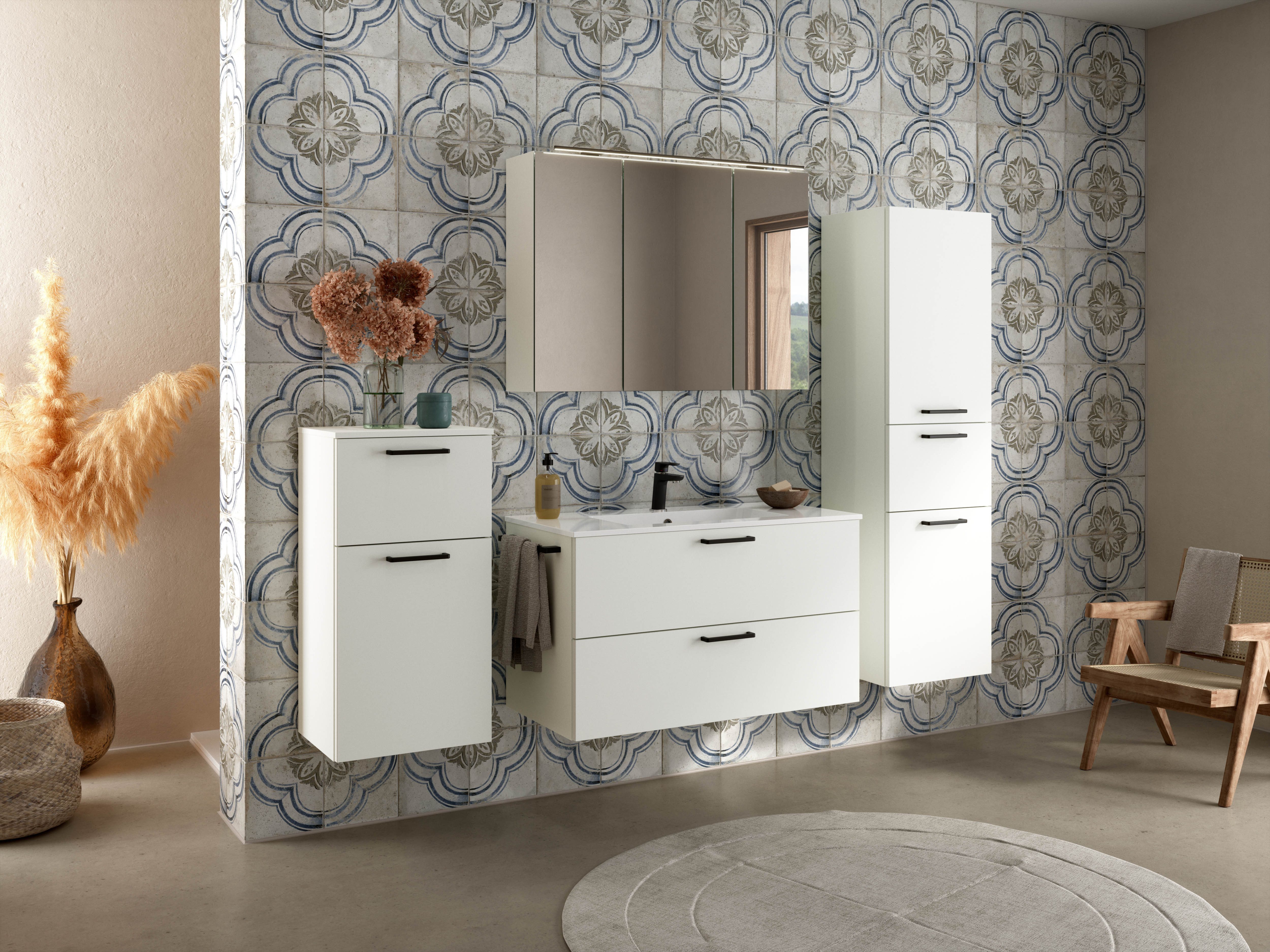 nobilia® Badmöbel-Set Tolvina, (4-St., vormontiert, mit günstig online kaufen