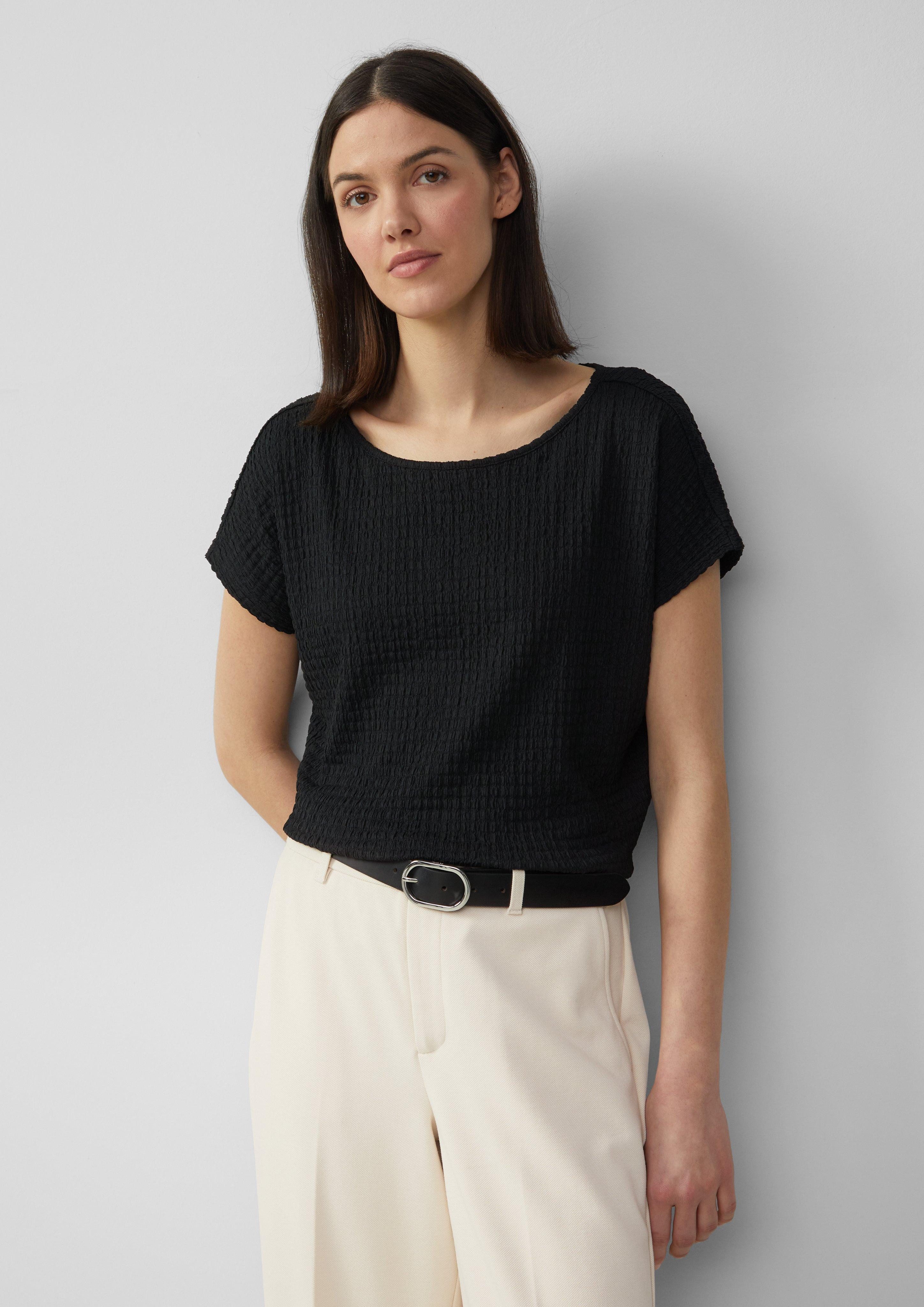 s.Oliver Shirttop Relaxed-Fit-Shirt in Struktur-Optik günstig online kaufen
