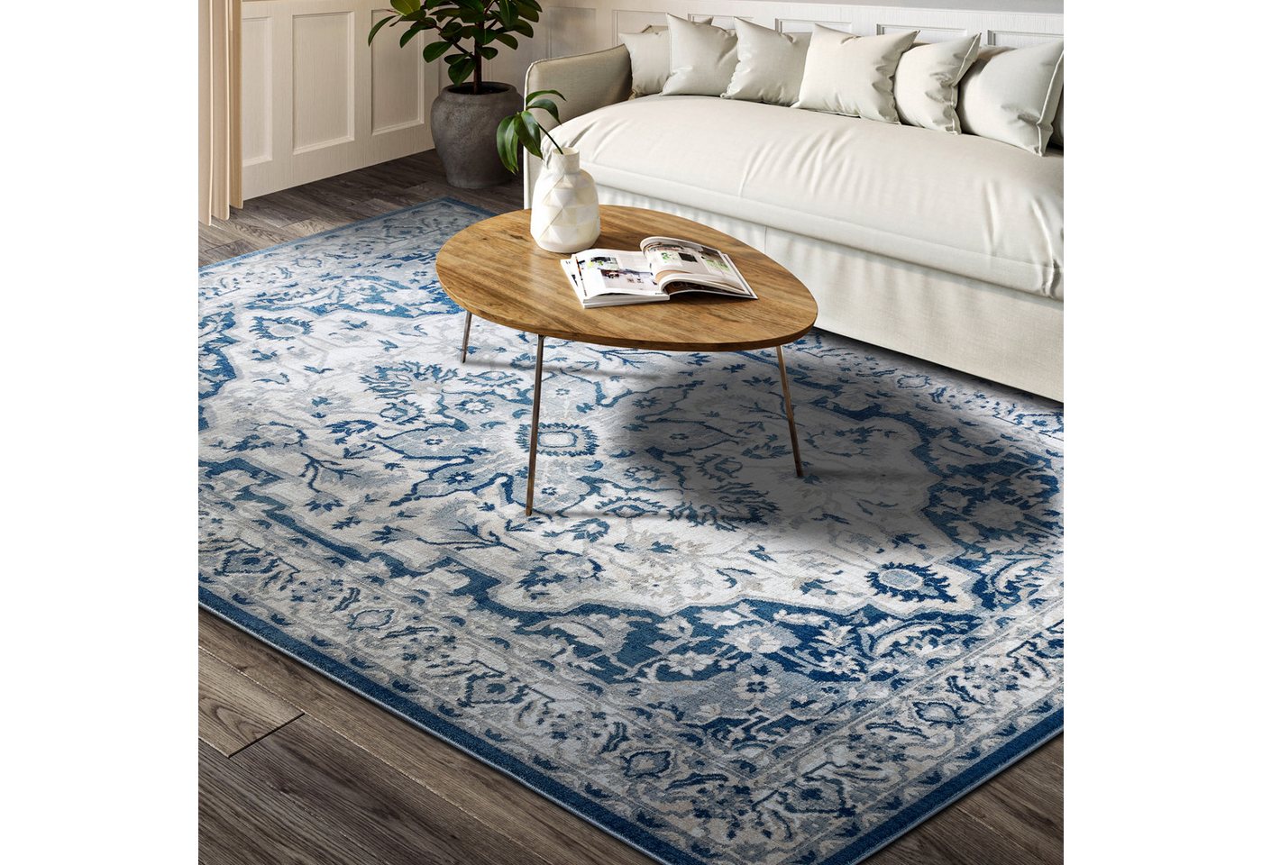Villeroy & Boch Teppich Gabrielle, rechteckig, Höhe: 11 mm, Orientalisch, Wohnzimmer, Schlafzimmer, Klassisch, Kurzflor, Weich