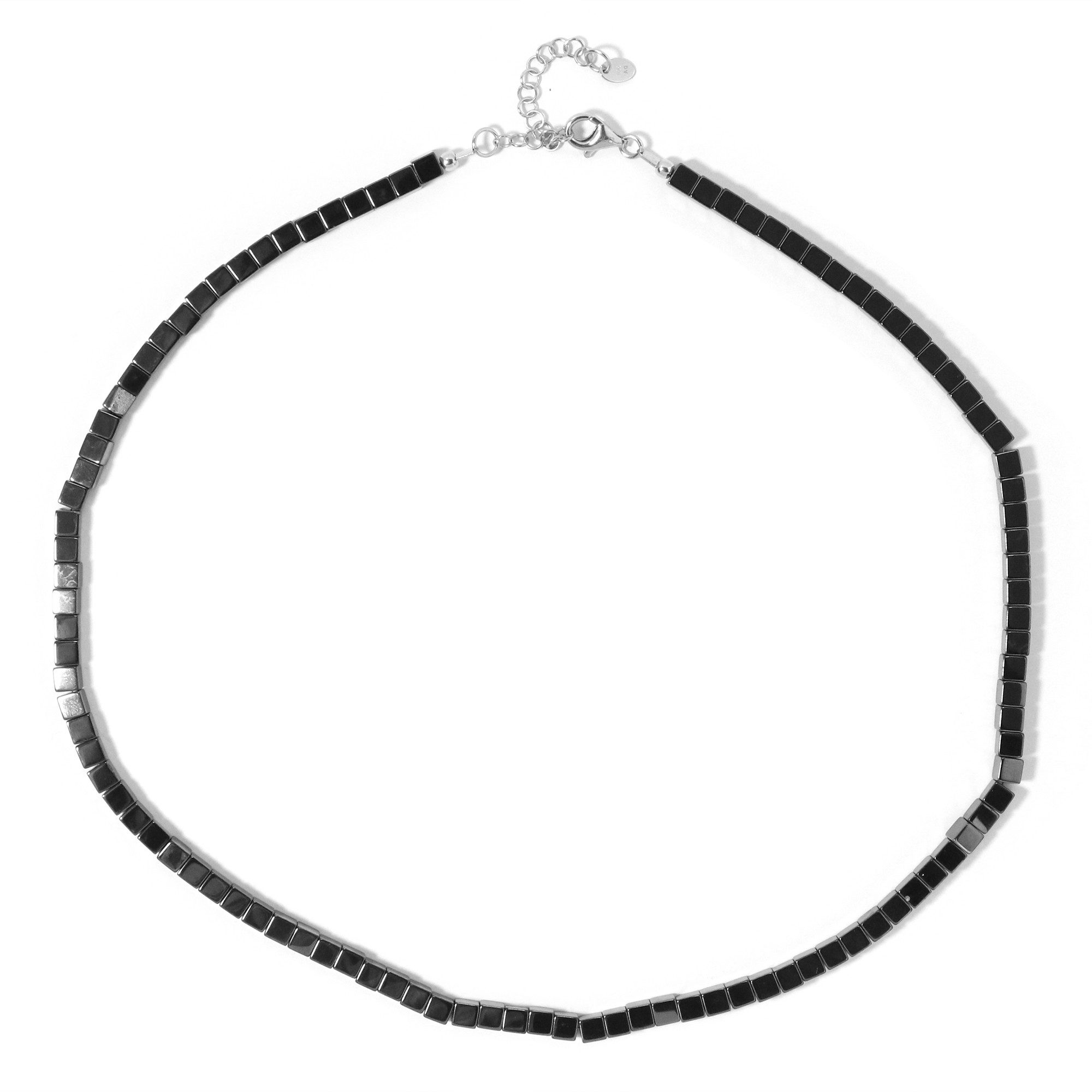 Cavill Silberkette Elegante schwarze Hämatit Kette 143,15 ct, 925 Sterling Silber (1-tlg)