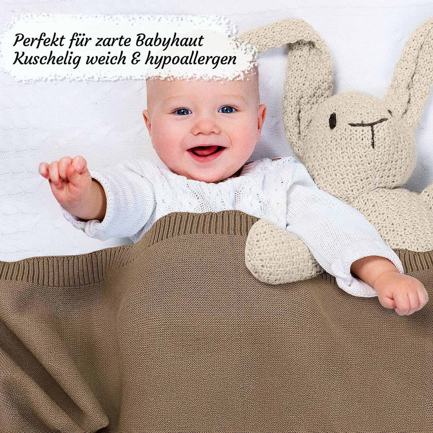 Babydecke Bio Baumwolle 94x72 cm, GOTS günstig online kaufen