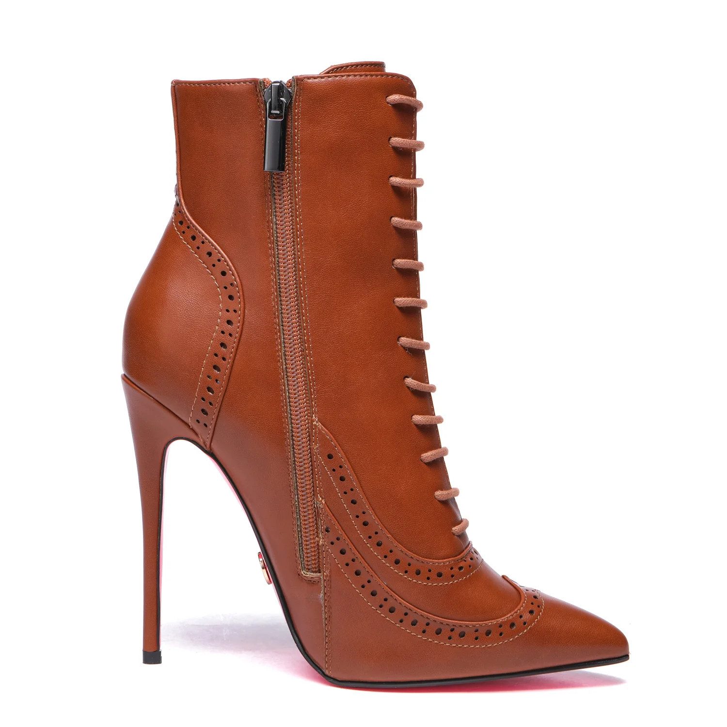 Giaro MONTY BROWN MATTE High-Heel-Stiefelette 12 cm Absatzhöhe, Schnürung, günstig online kaufen