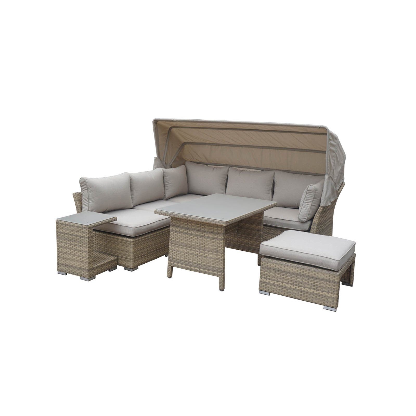 HTI-Line Gartenlounge-Set Loungemöbel-Set Sonneninsel, (Set, 6-tlg., günstig online kaufen