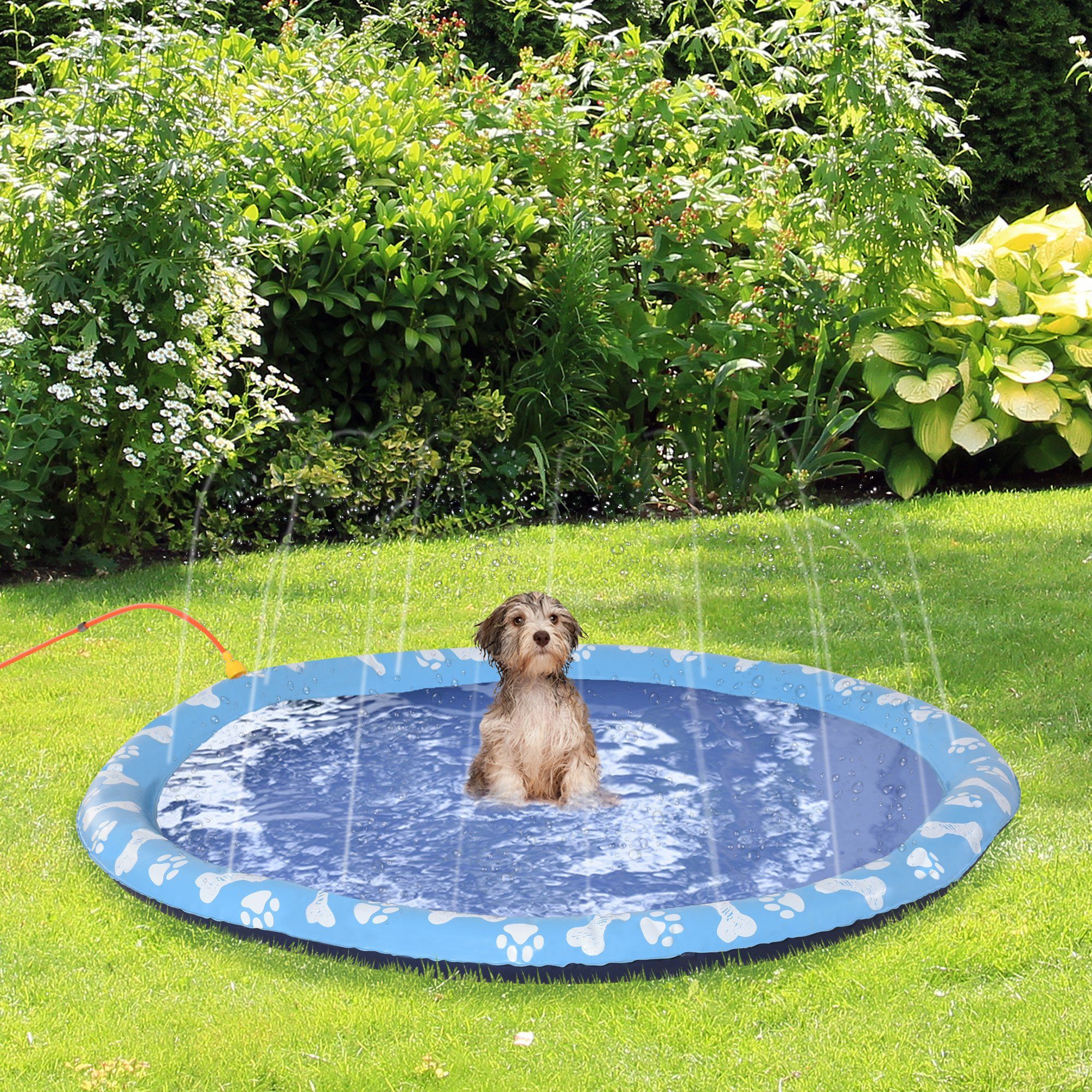 PawHut Hundepool Haustierbrunnen, (Planschbecken, 1-tlg., Wassermatte), günstig online kaufen