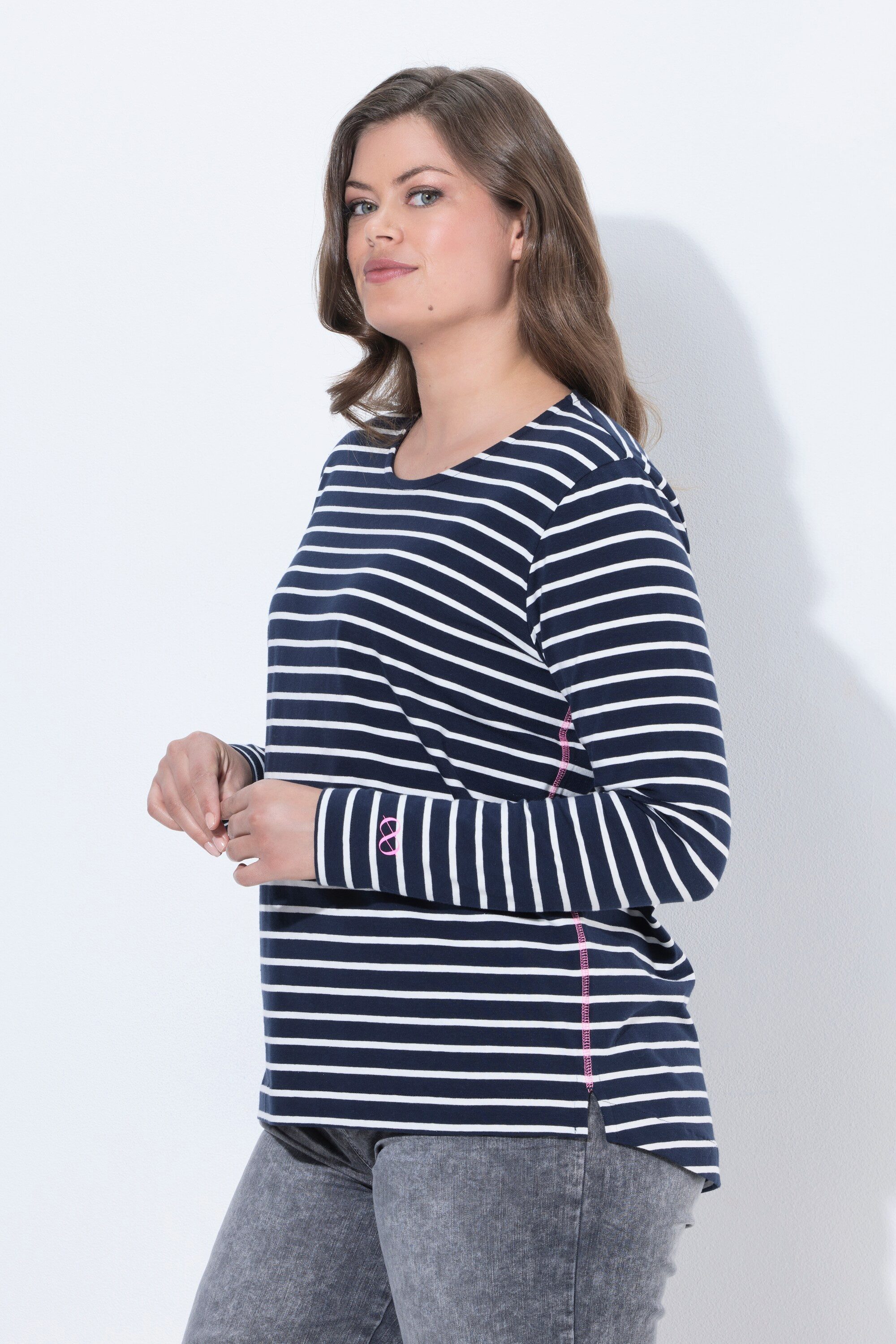 Laurasøn Longsleeve Ringelshirt Langarm Rundhalsausschnitt – Bild 4 von 4