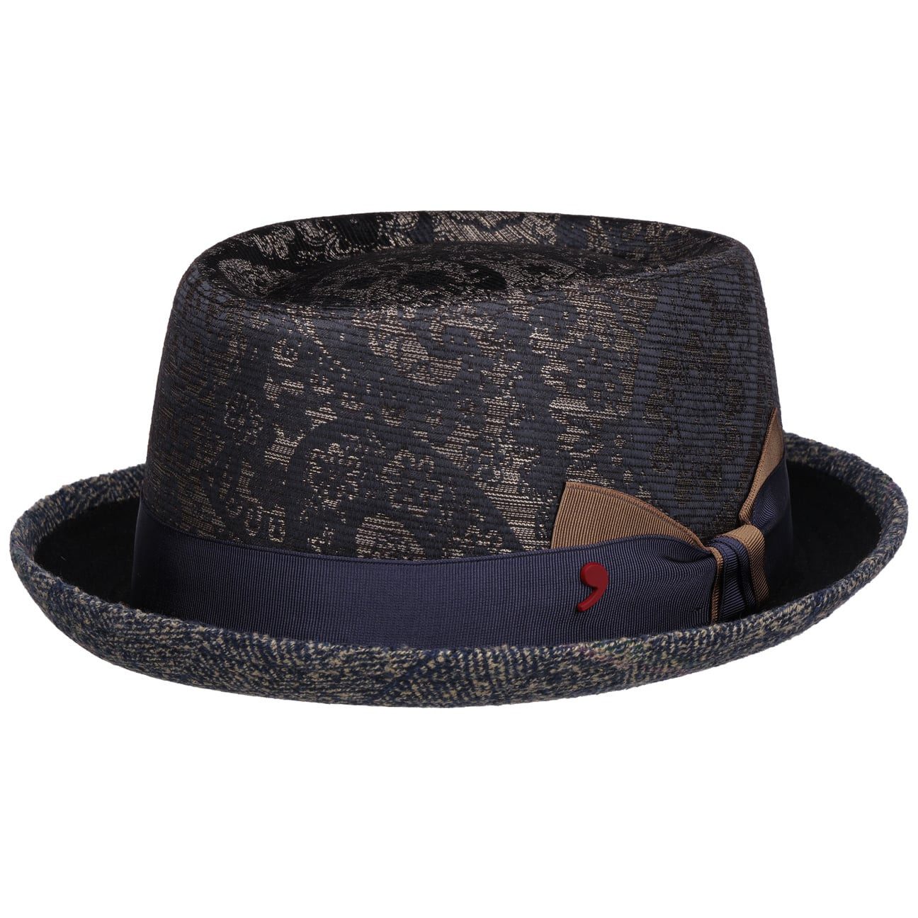 Alfonso D´Este Fedora (1-St) Porkpie mit Futter, Made in Italy