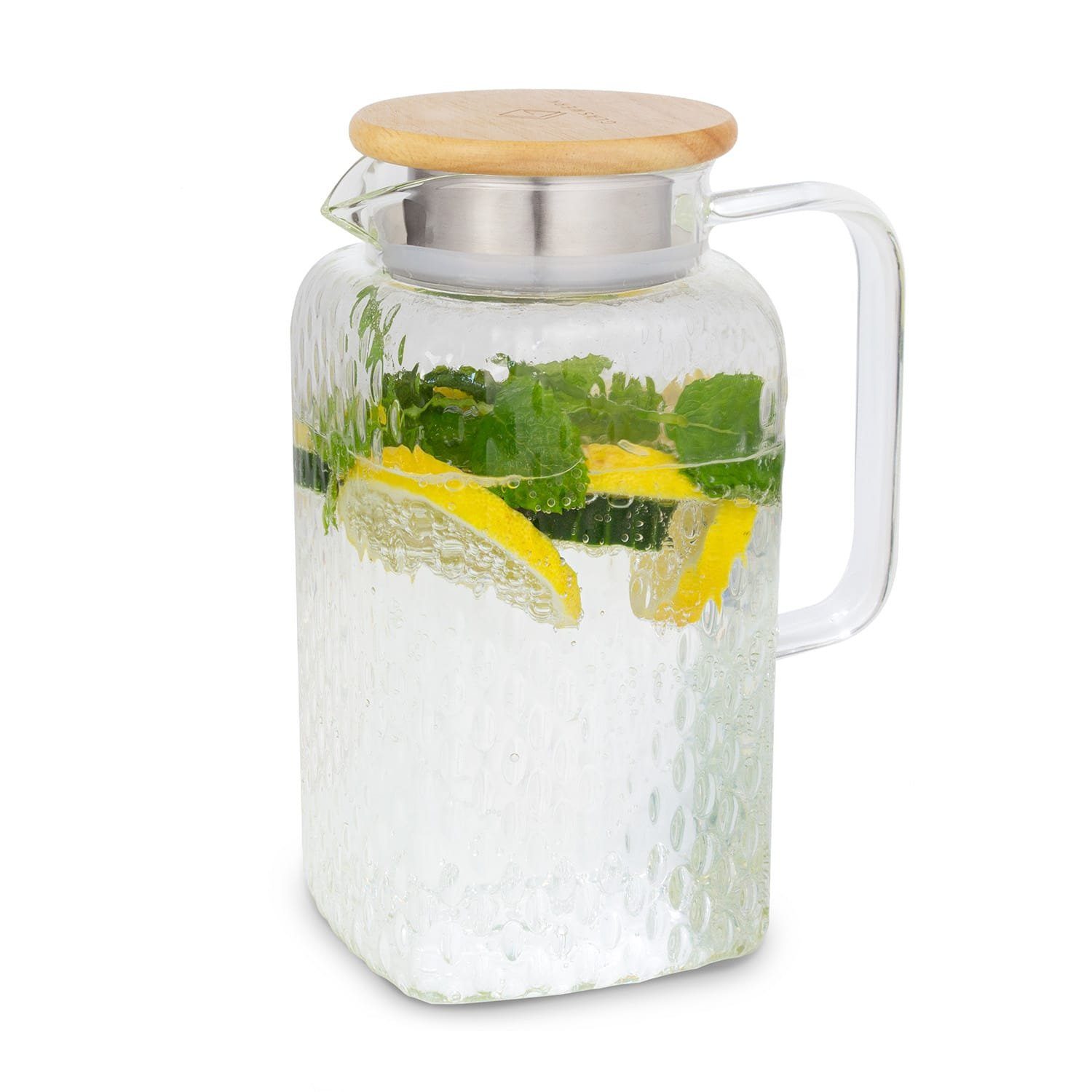 Liter, Wasserkrug Borosilikatglas Glaswerk 1,5 Klarstein Frischhaltedose Livenza