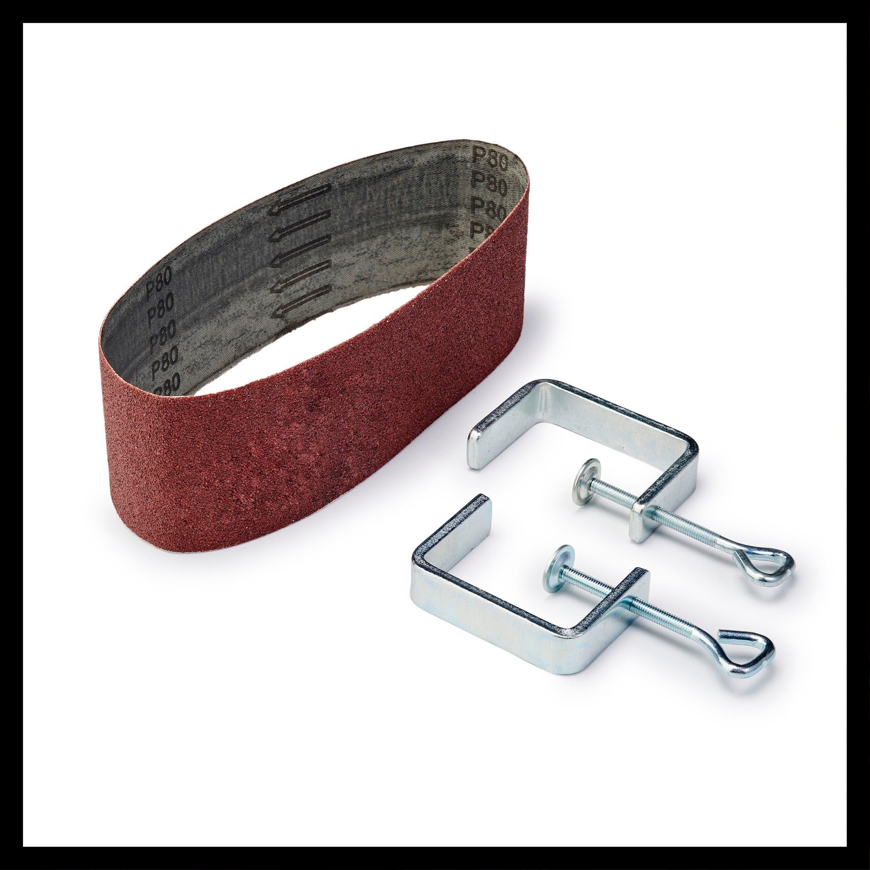 Einhell Bandschleifer TE-BS 850 E, 850 Watt, mit 3 Schleifbändern und 2 Schraubzwingen