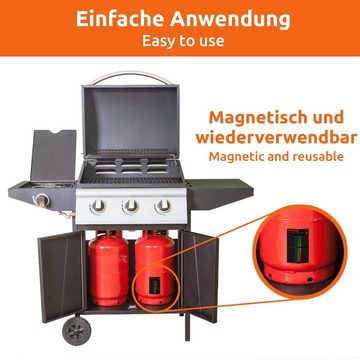 ECENCE Grillthermometer 1x Gasstand Anzeiger Füllstandsanzeige-r GLI Gas, 1-tlg.
