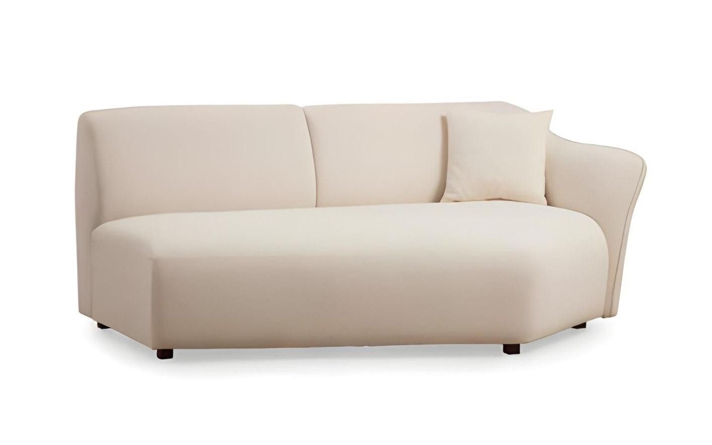 Xlmoebel 4-Sitzer Elegantes weißes Stoffsofa mit hochwertiger Textiloberfläche, Hergestellt in Europa
