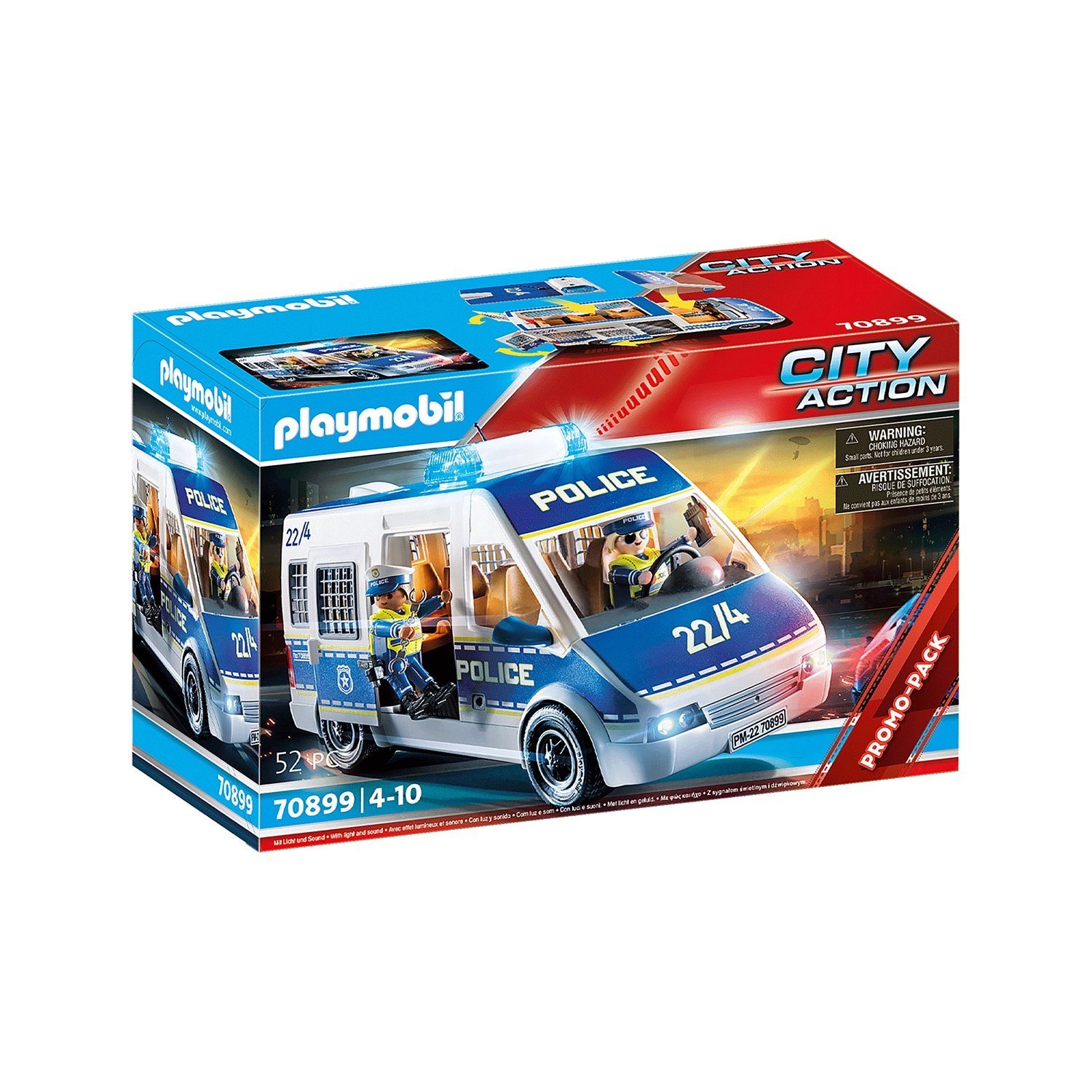 Playmobil® 70899 Polizei-Mannschaftswagen mit Licht und günstig online kaufen