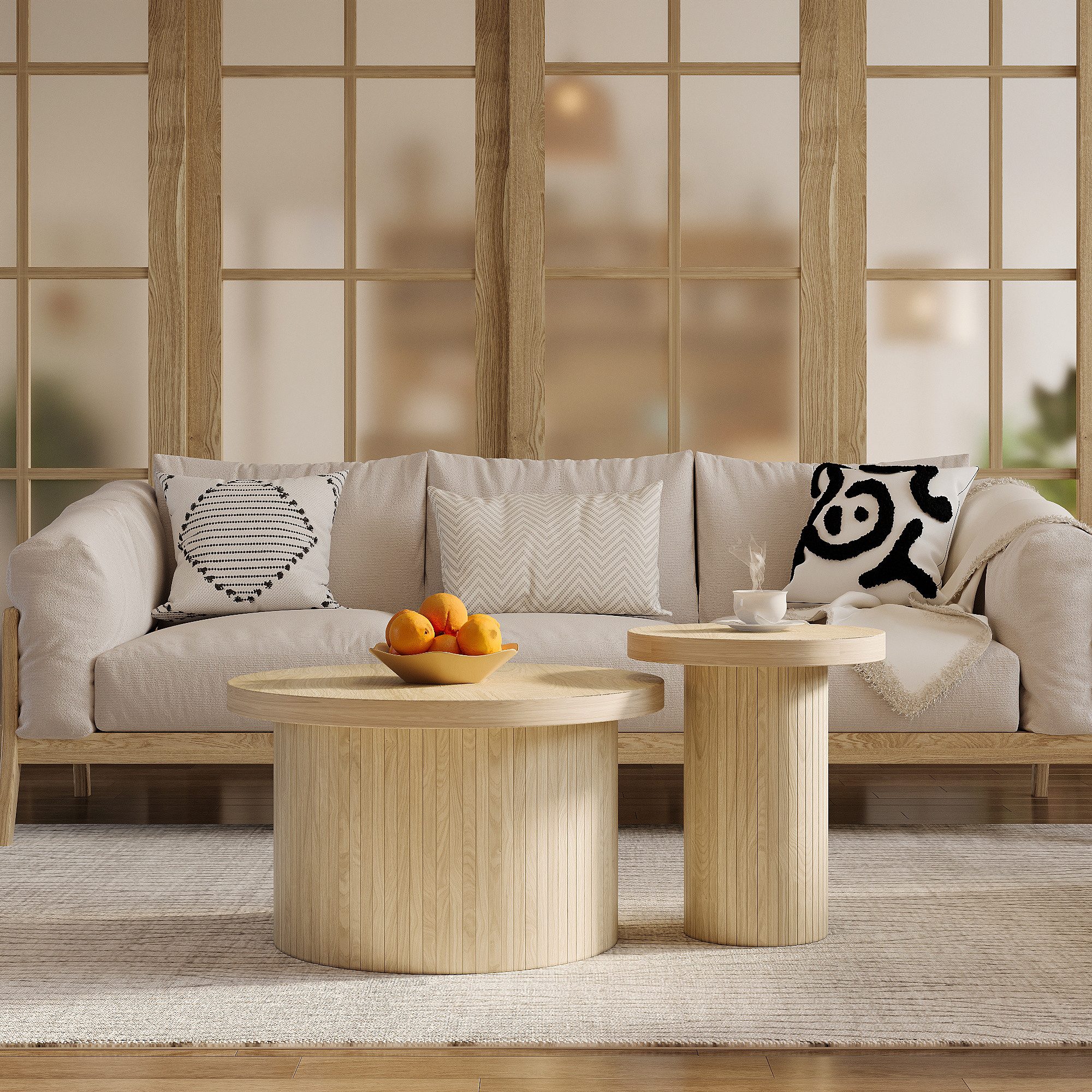 MODFU Couchtisch Set Scandi (Wohnzimmertisch, Beistelltisch, günstig online kaufen