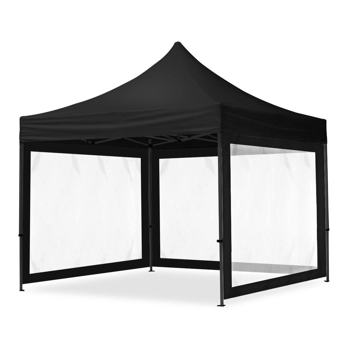 Tourtecs Bikerzelt Rennzelt mit 4 Seitenwänden 3x3m transparent faltbar für die Rennstrec