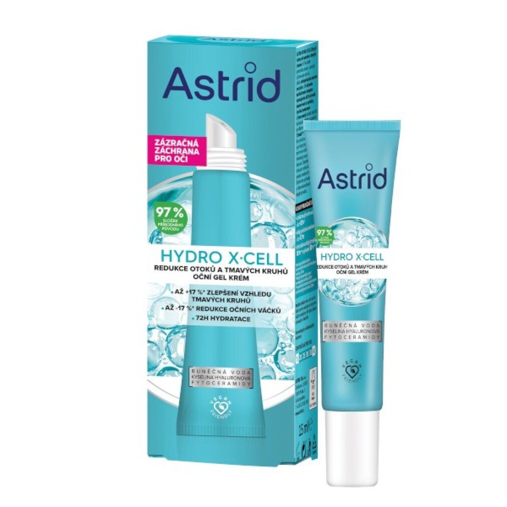 Astrid Augencreme Augengel-Creme gegen Schwellungen und dunkle Augenringe Hydro X-Cell