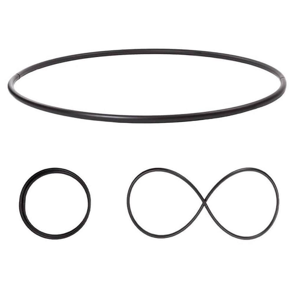 Hoopomania Hula-Hoop-Reifen Faltbarer Hula Hoop Rohling, 25er Rohr, Ø 90cm, Schwarz