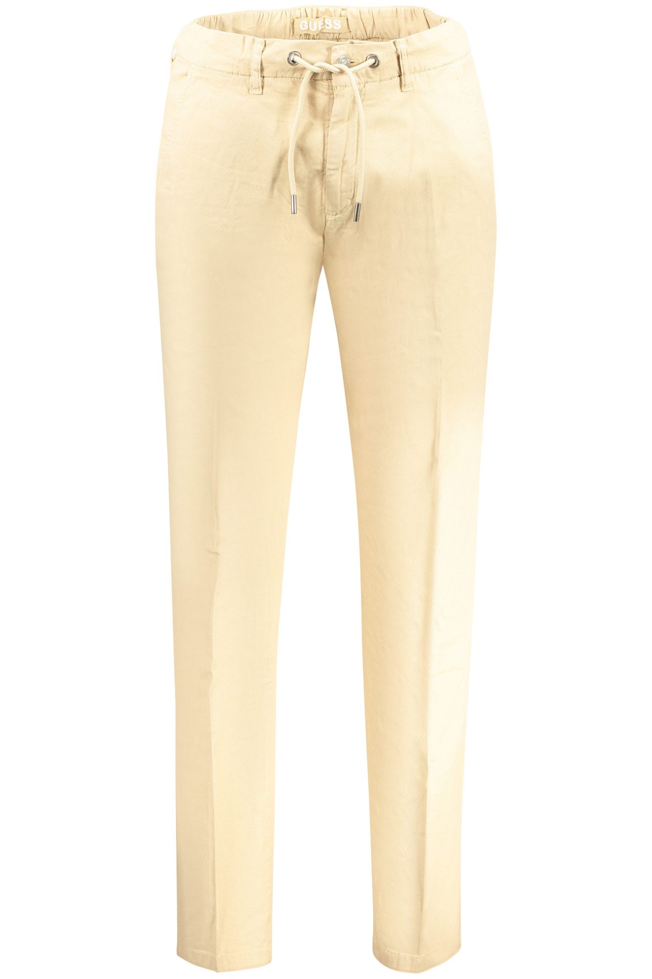 GUESS JEANS 5-Pocket-Hose Bequeme Herren-Kordelhose Beige mit 4 Taschen und Logo-Detail